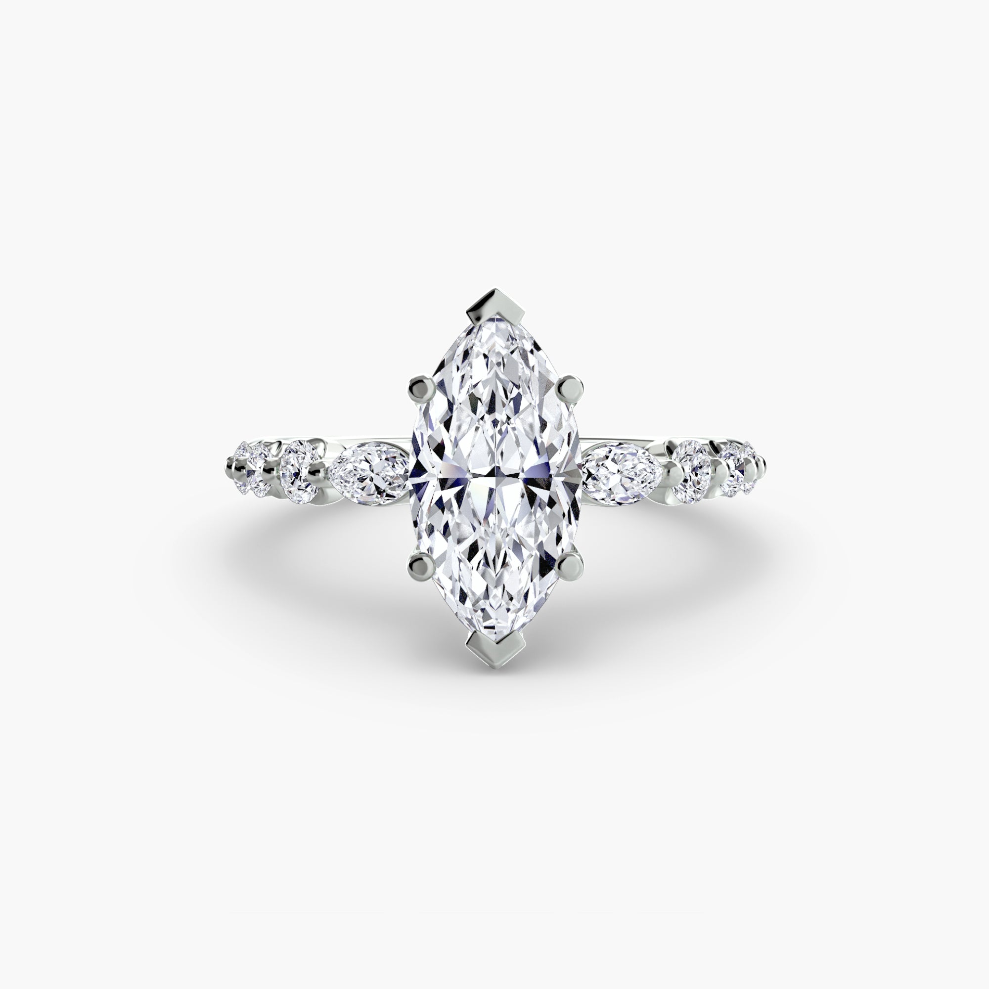 Inel de logodna Floral Accent Solitaire II