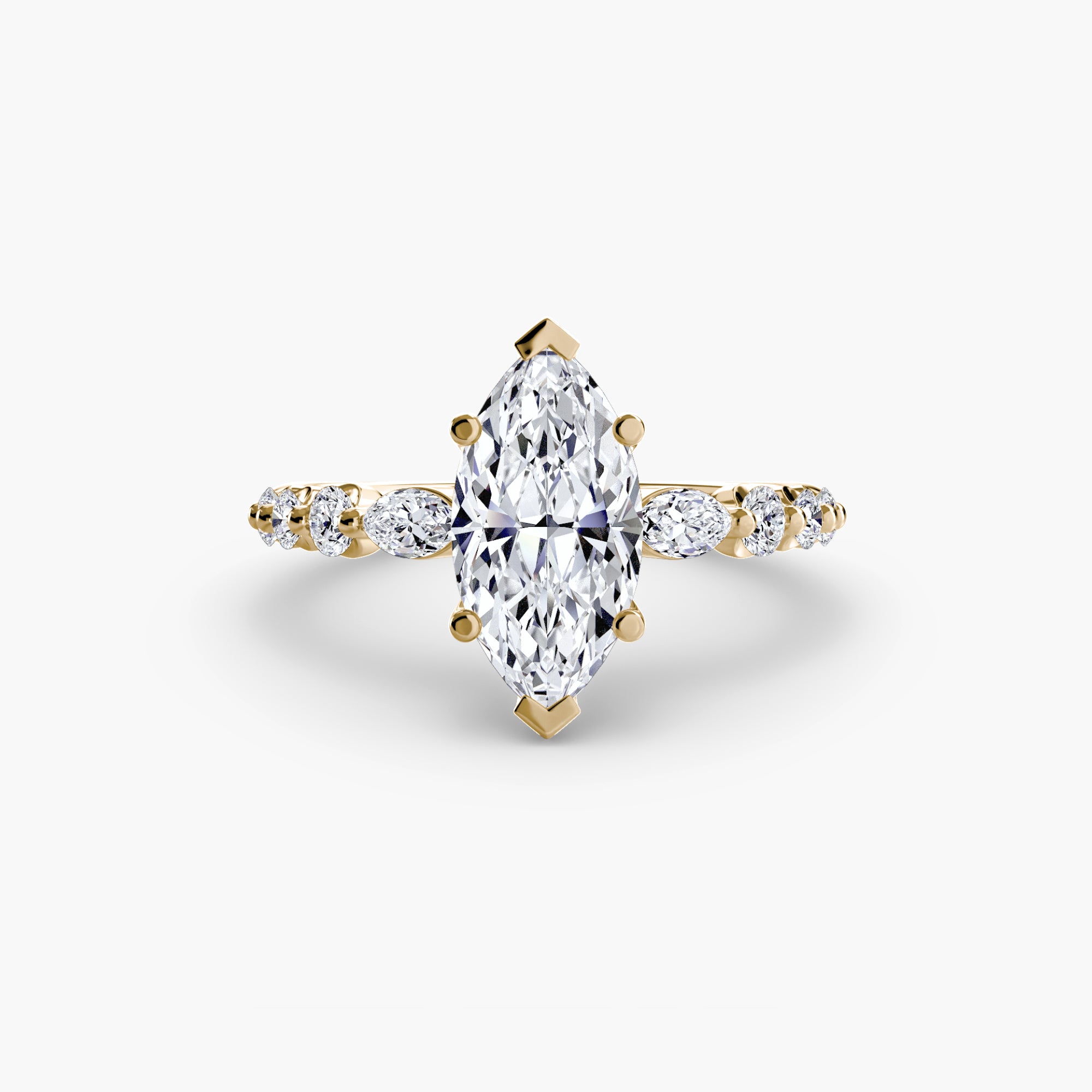 Inel de logodna Floral Accent Solitaire II