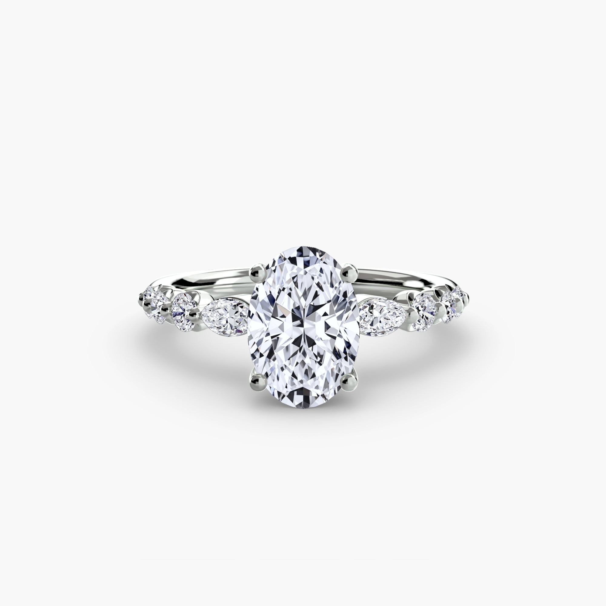 Inel de logodna Floral Accent Solitaire II