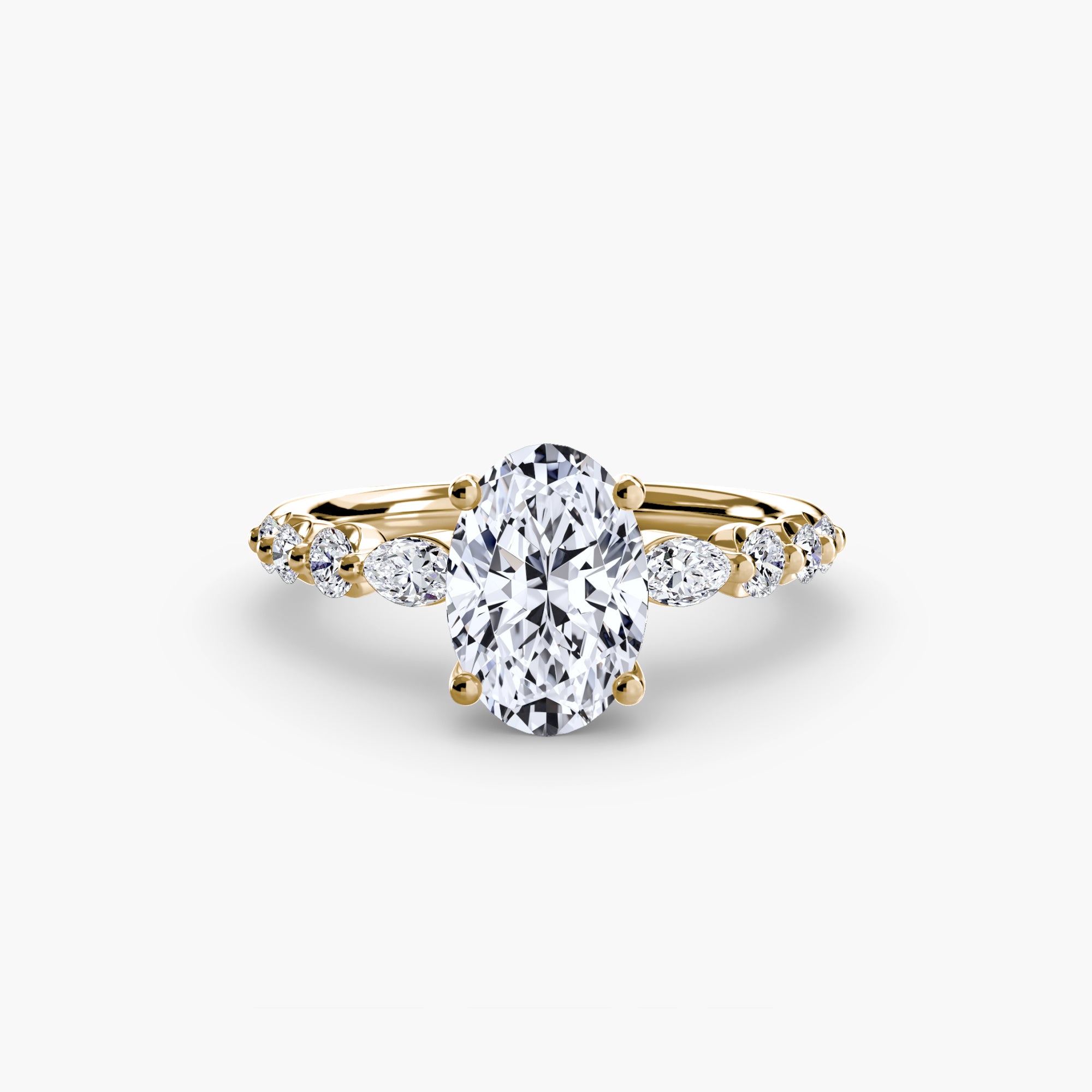 Inel de logodna Floral Accent Solitaire II