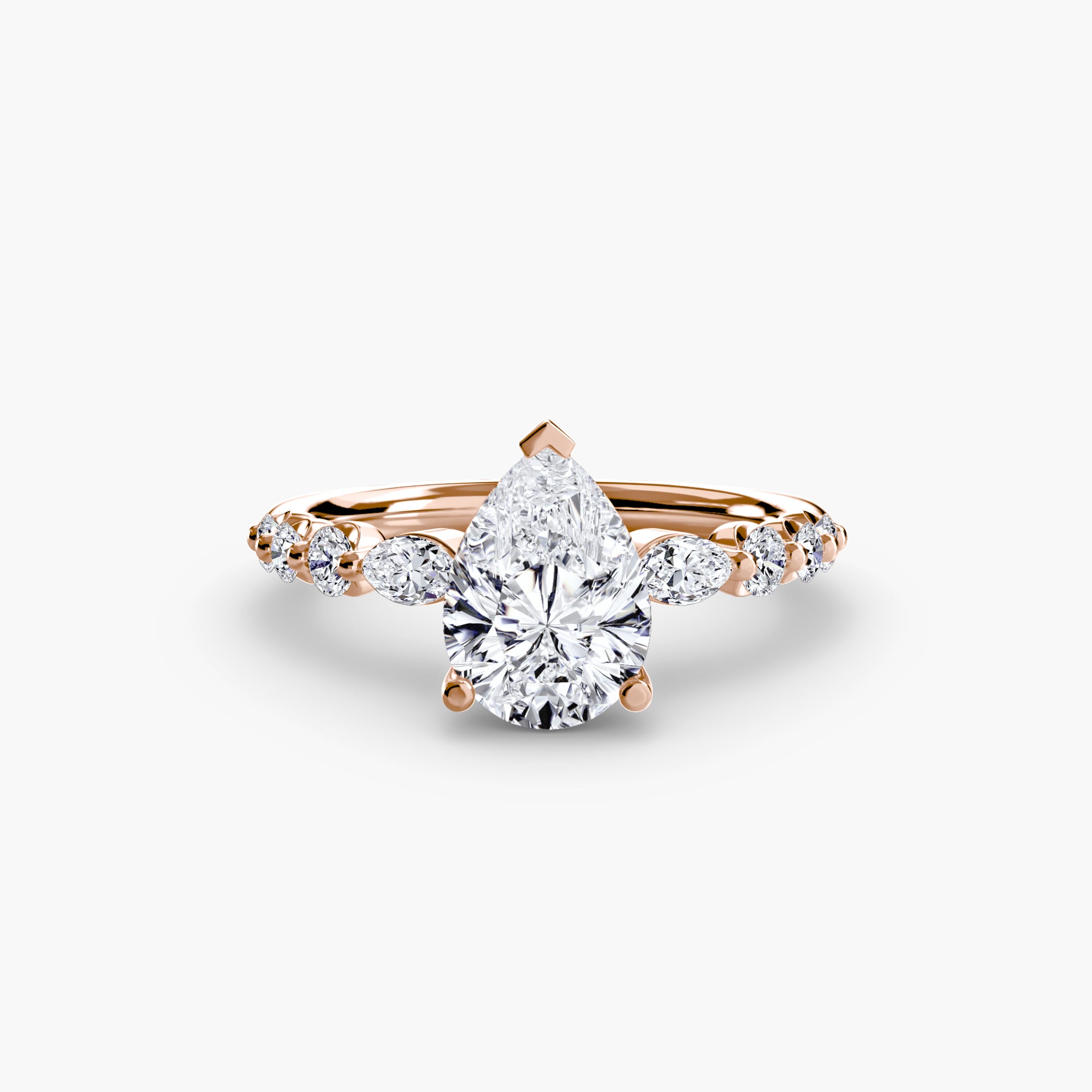 Inel de logodna Floral Accent Solitaire II
