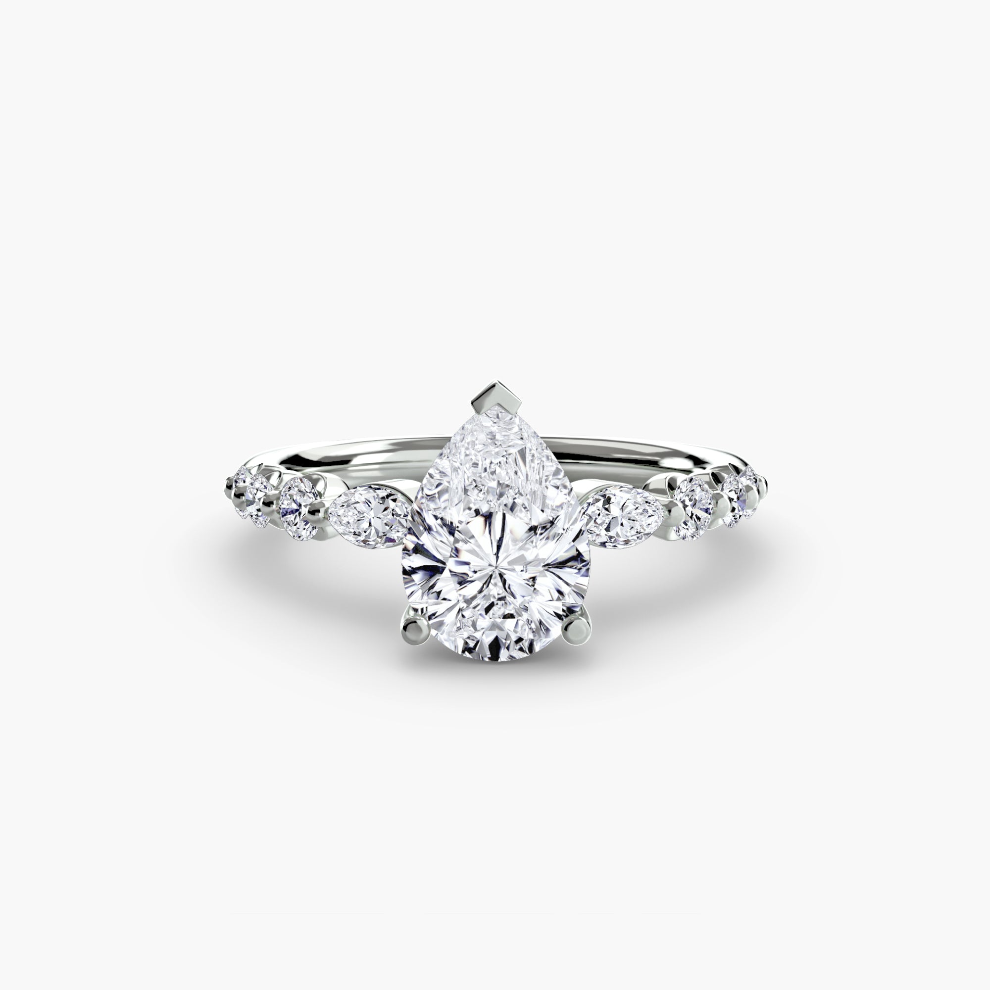 Inel de logodna Floral Accent Solitaire II