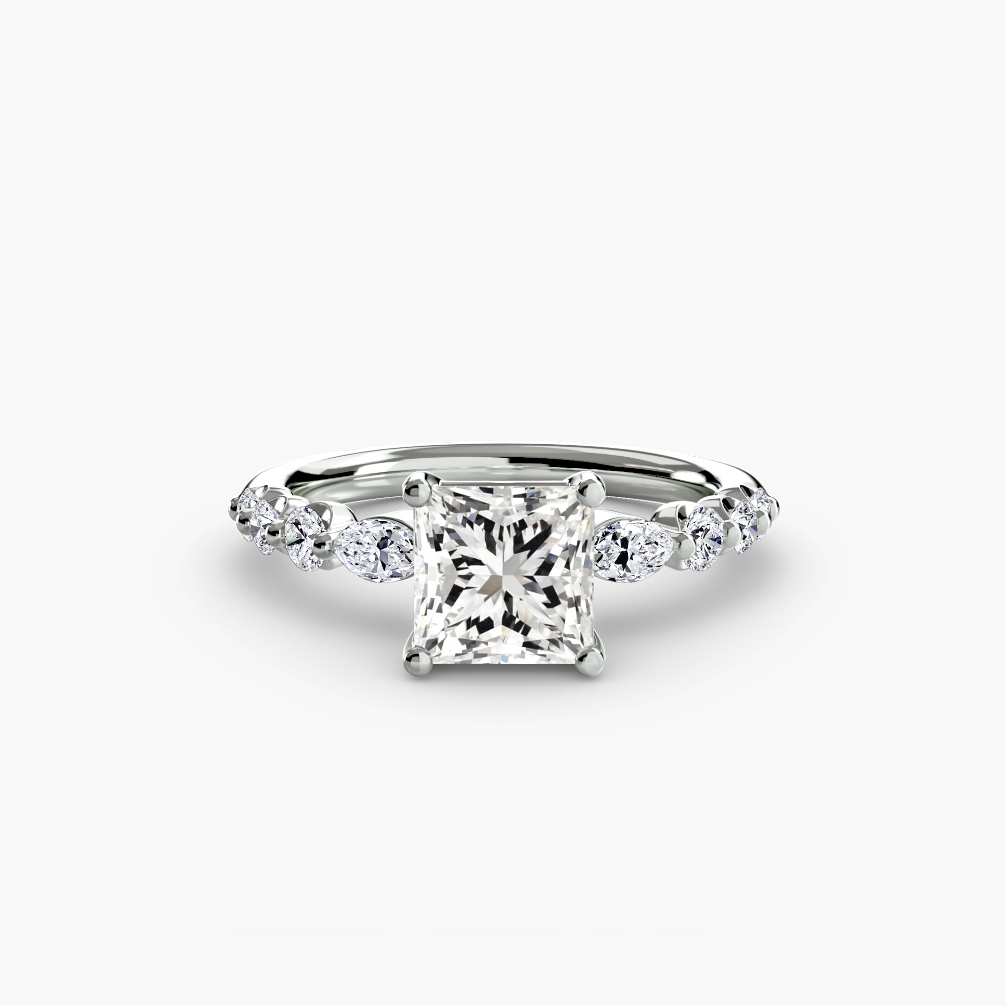 Inel de logodna Floral Accent Solitaire II