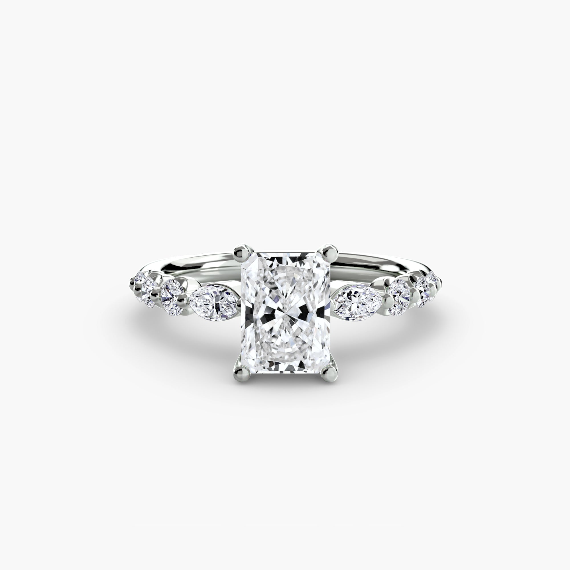 Inel de logodna Floral Accent Solitaire II