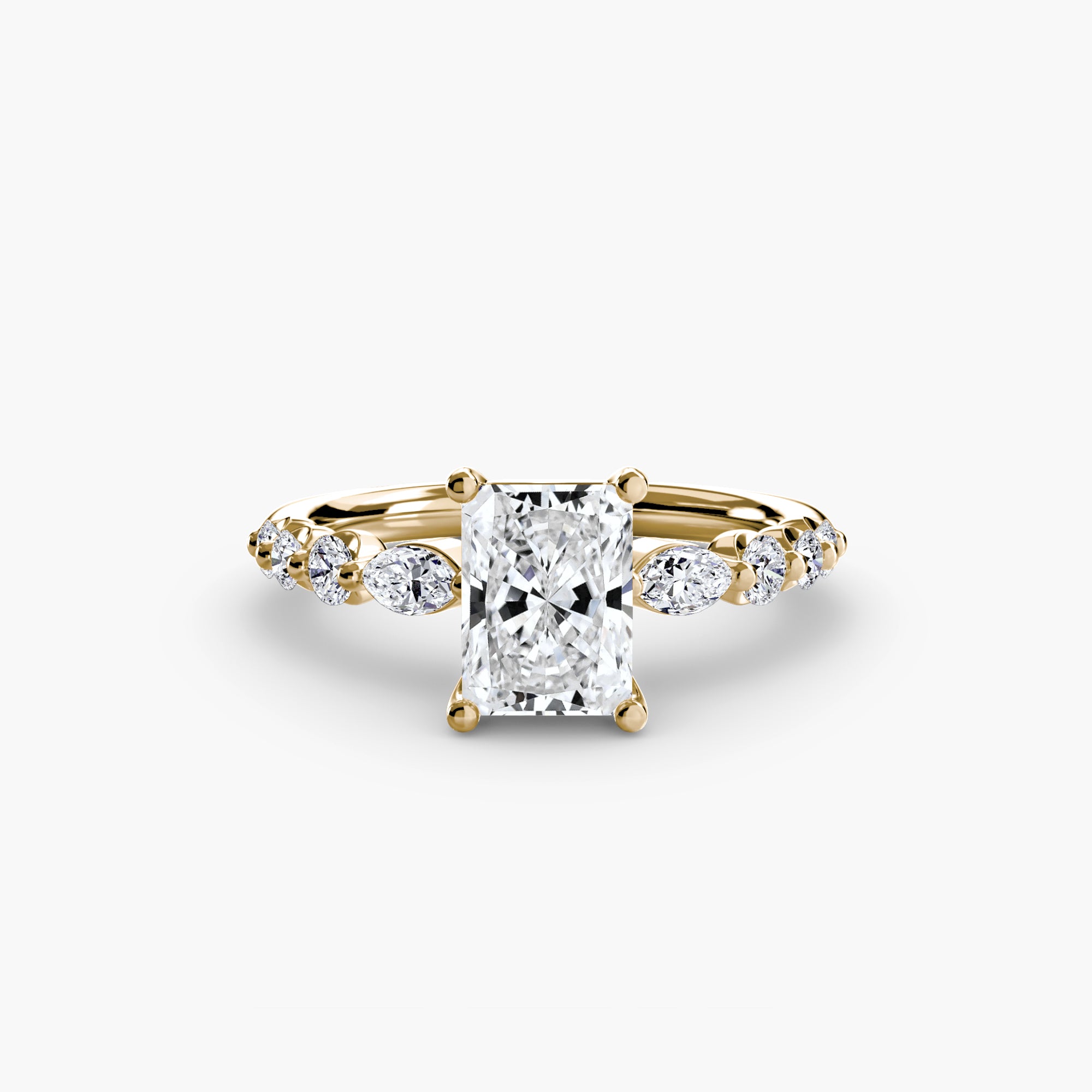 Inel de logodna Floral Accent Solitaire II