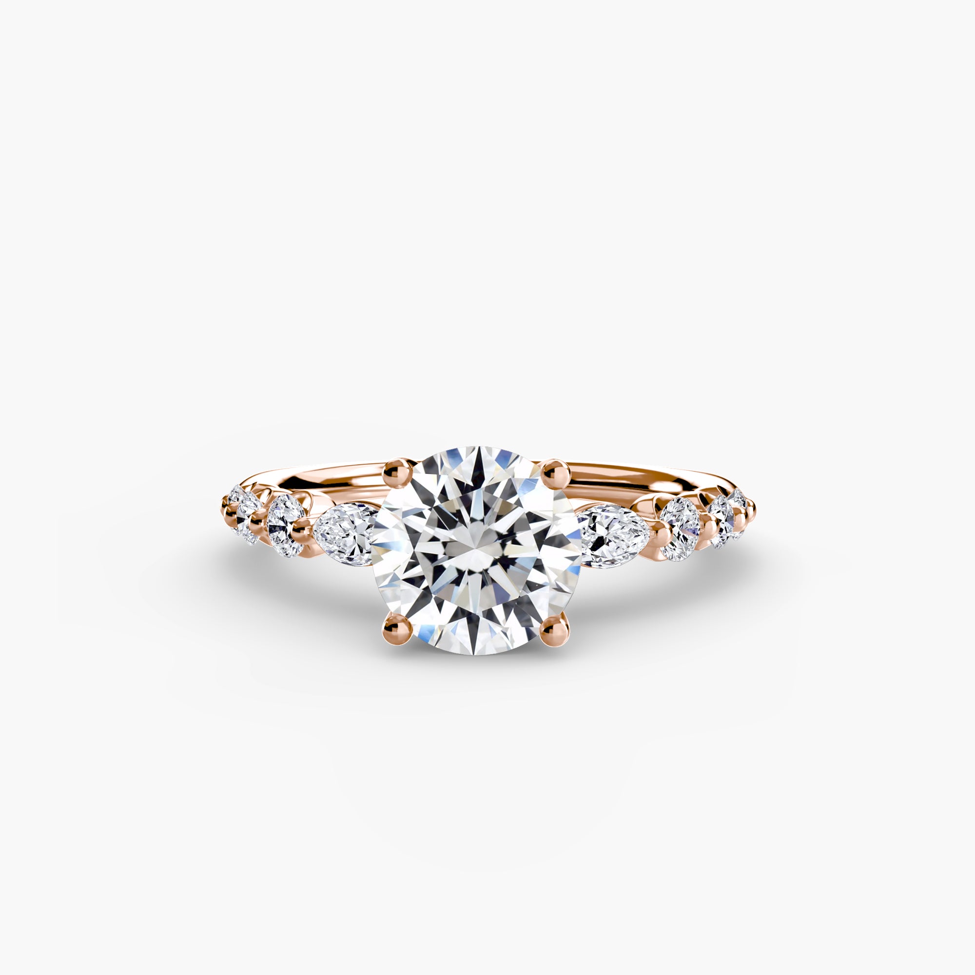 Inel de logodna Floral Accent Solitaire II
