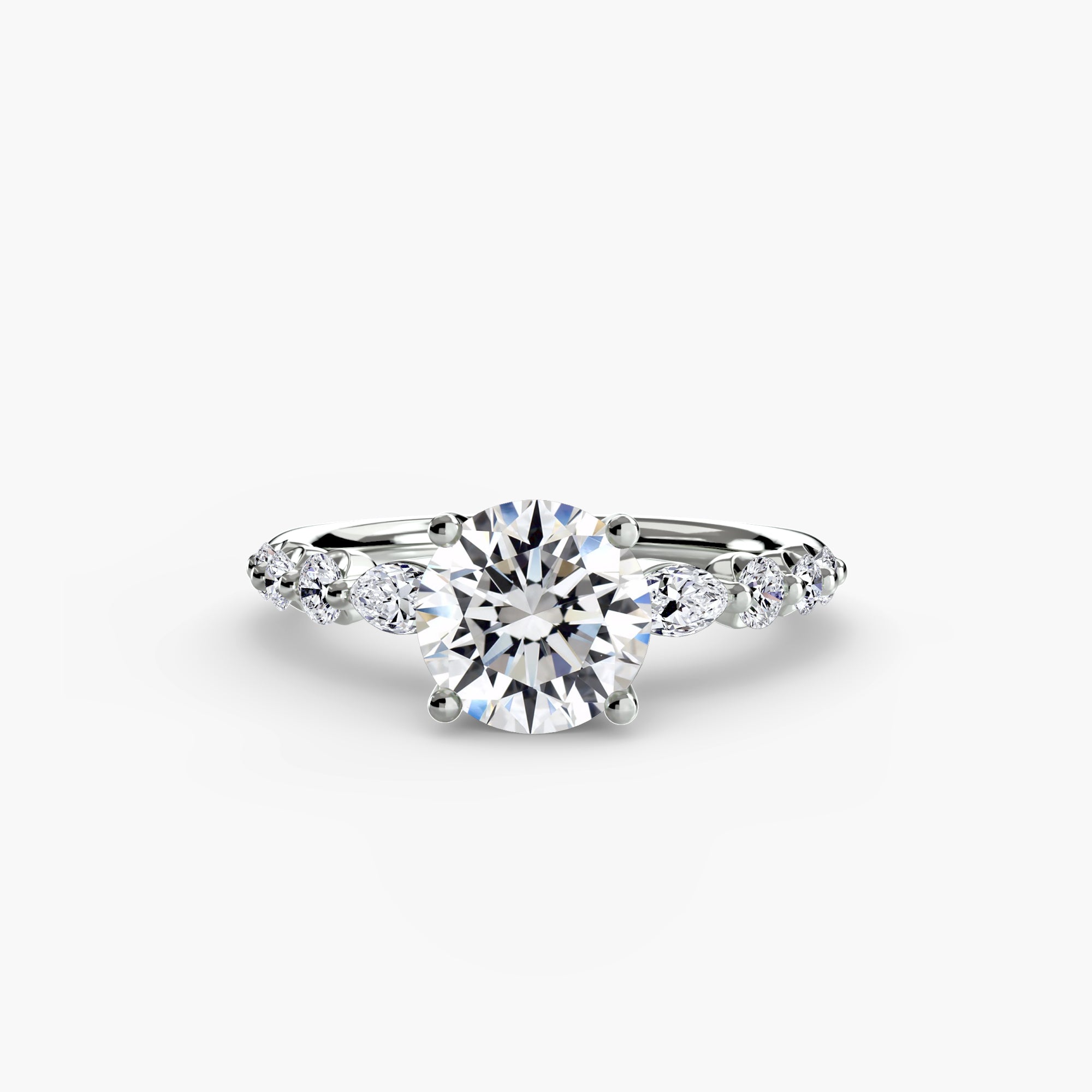 Inel de logodna Floral Accent Solitaire II