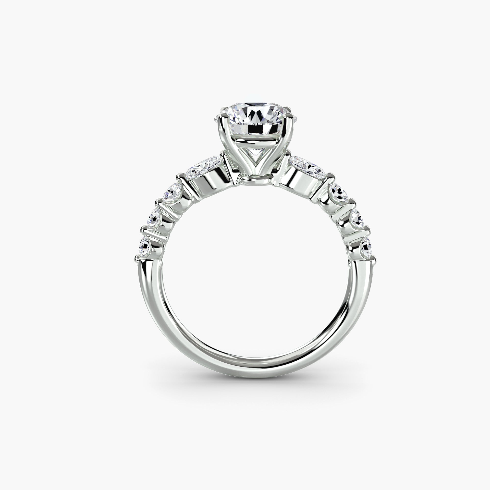 Inel de logodna Floral Accent Solitaire II