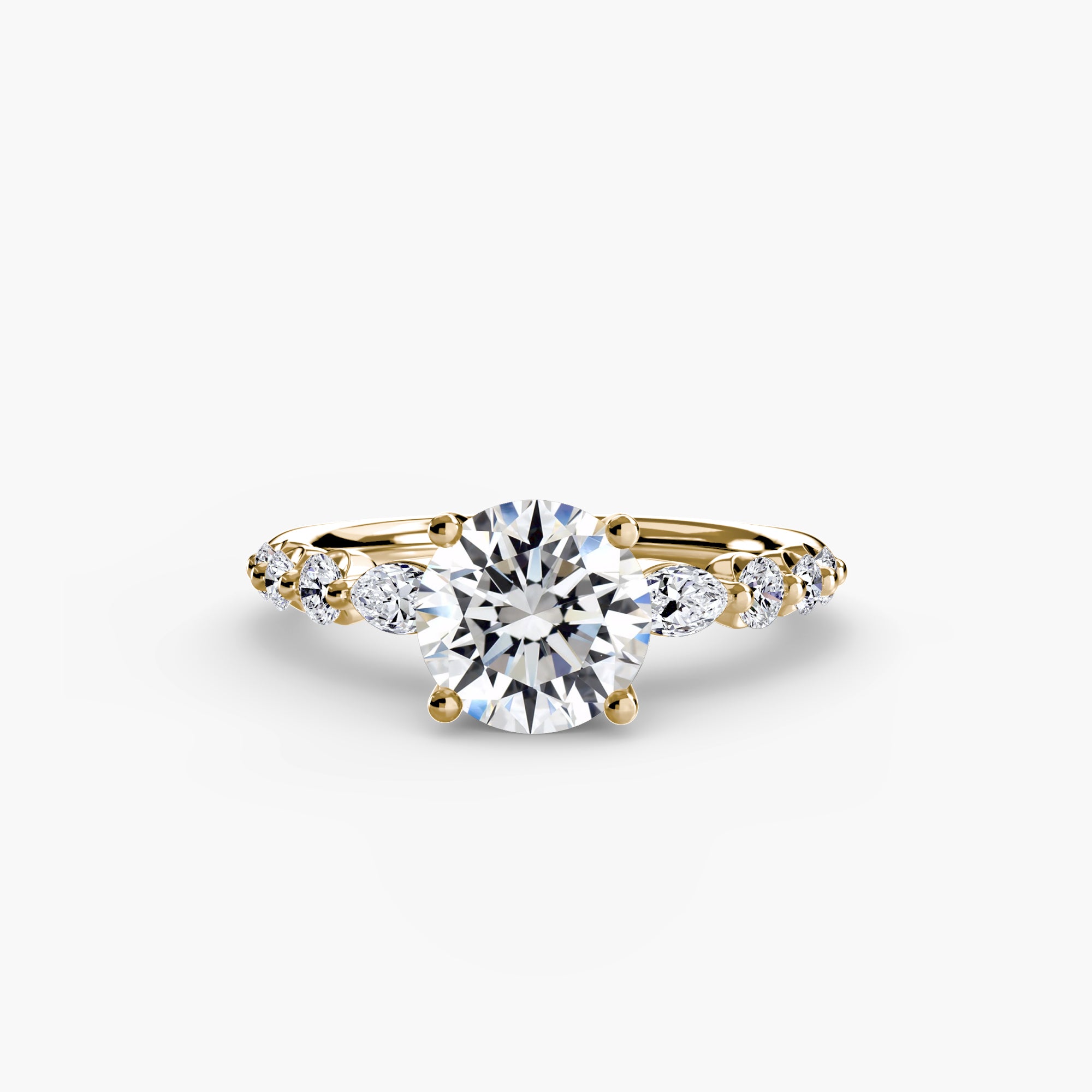 Inel de logodna Floral Accent Solitaire II