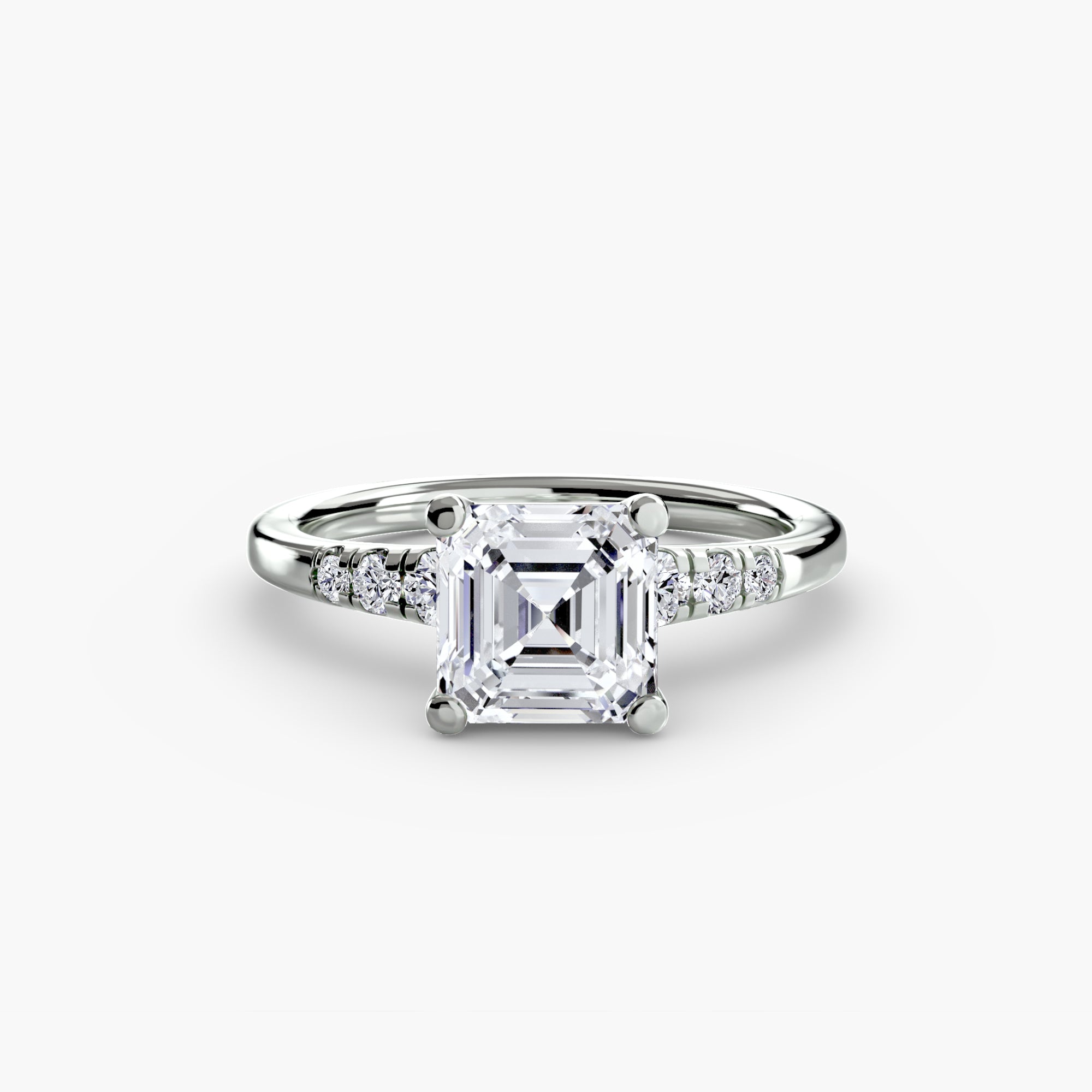 Inel de logodna Solitaire with Side Accents I