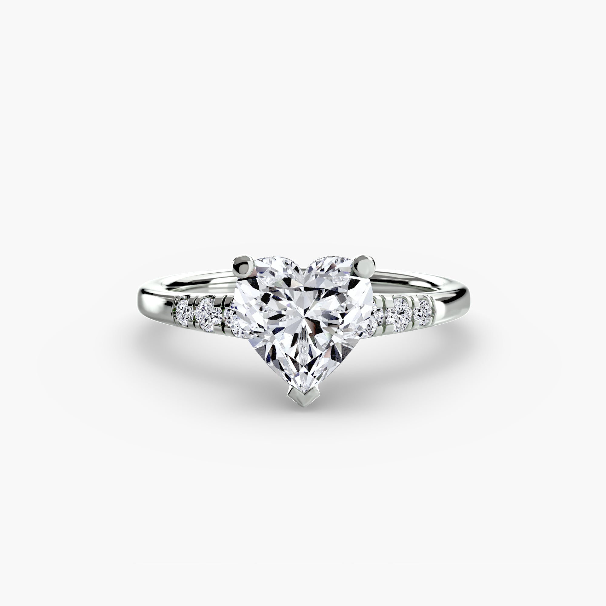 Inel de logodna Solitaire with Side Accents I