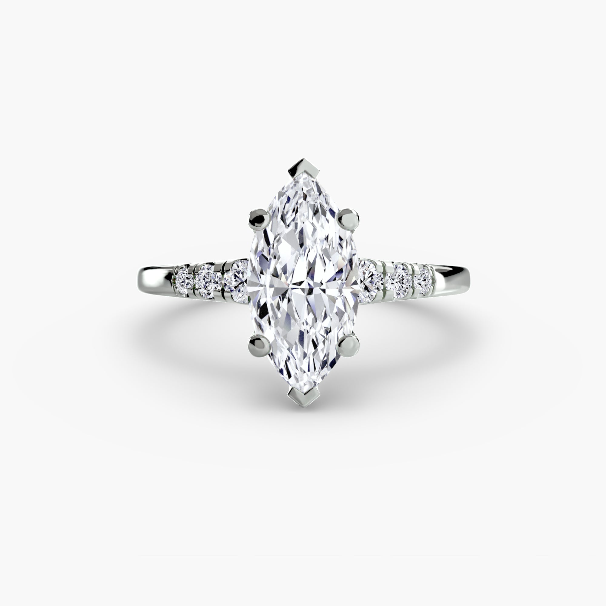 Inel de logodna Solitaire with Side Accents I