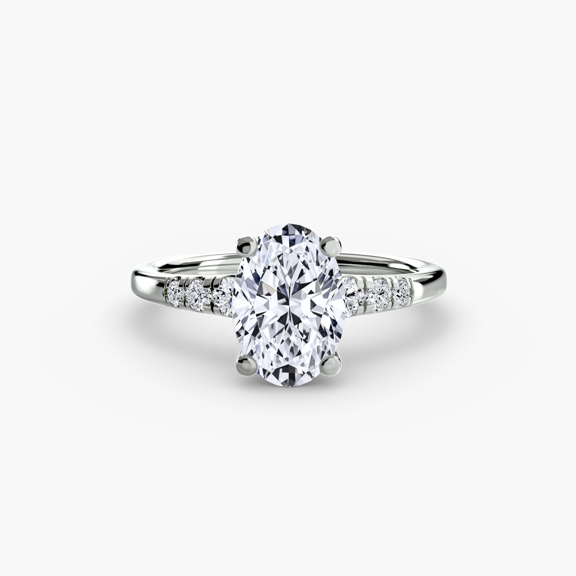 Inel de logodna Solitaire with Side Accents I
