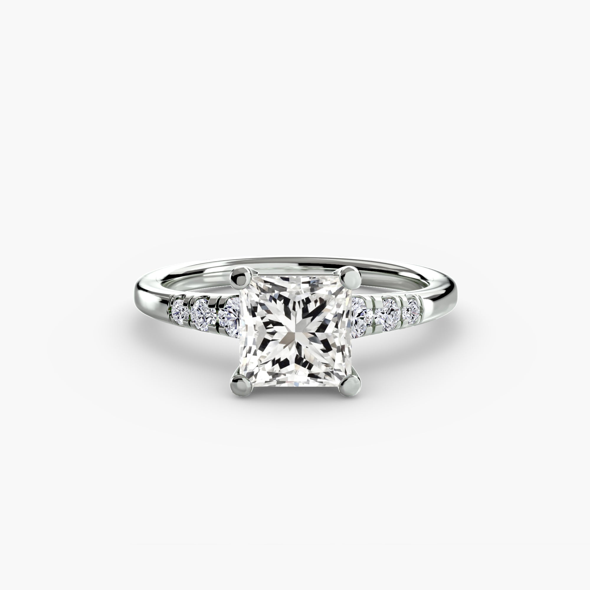 Inel de logodna Solitaire with Side Accents I
