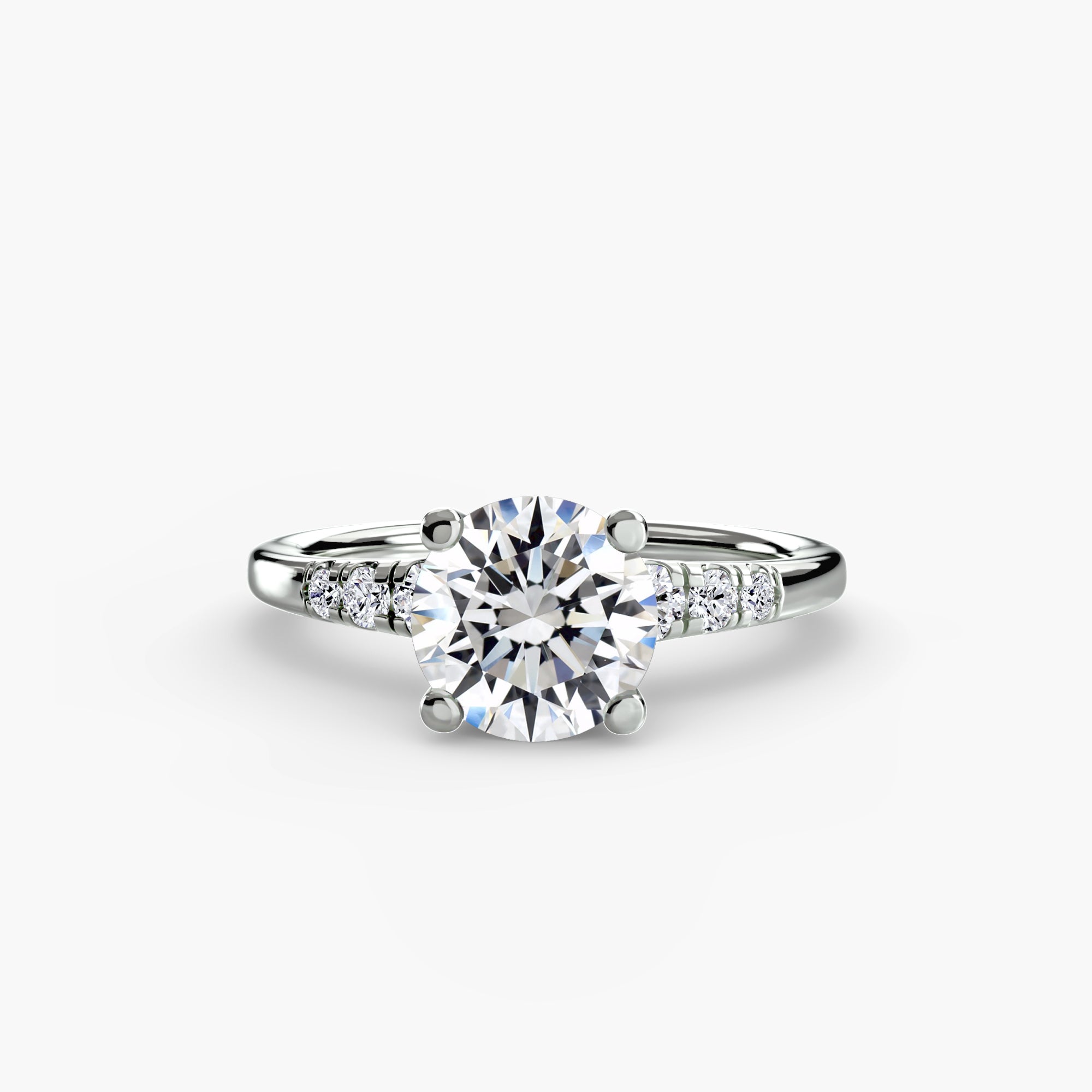 Inel de logodna Solitaire with Side Accents I