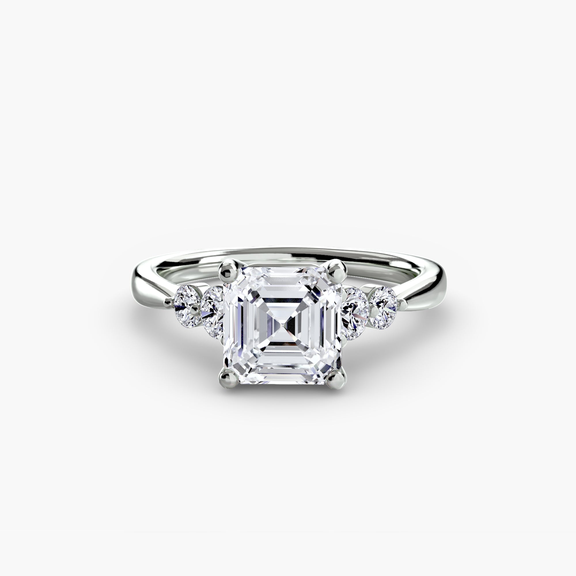 Inel de logodna Solitaire with Side Accents II
