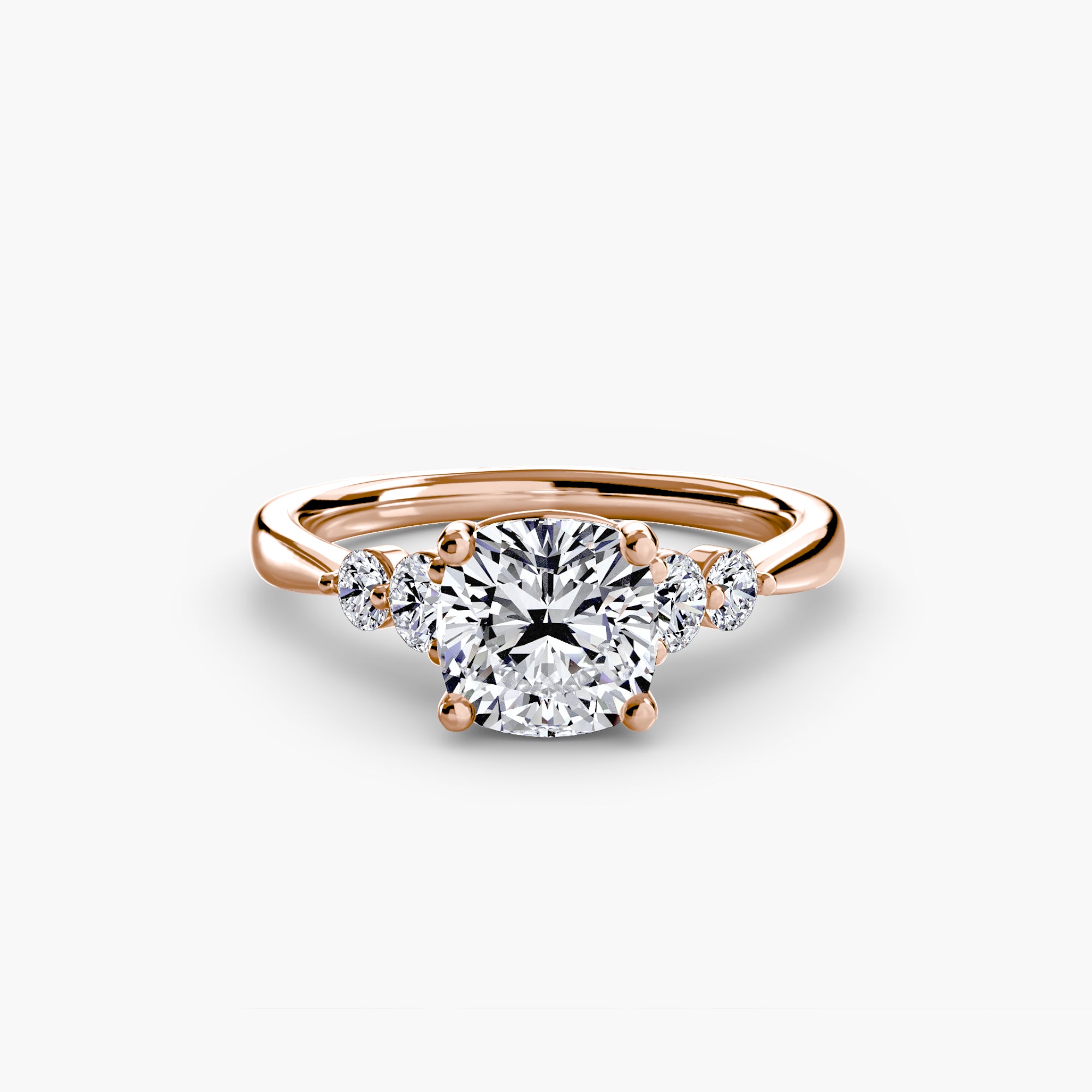 Inel de logodna Solitaire with Side Accents II
