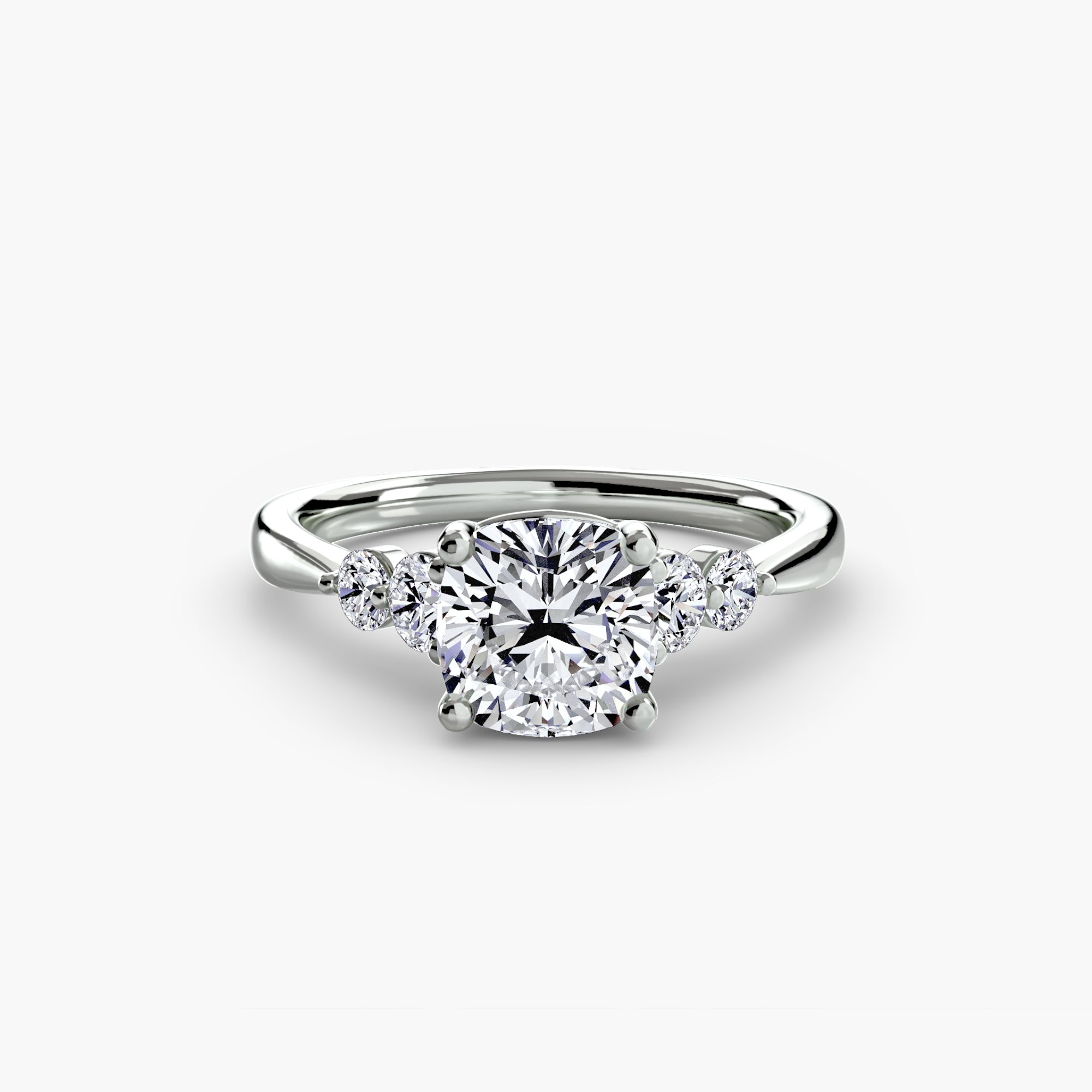 Inel de logodna Solitaire with Side Accents II