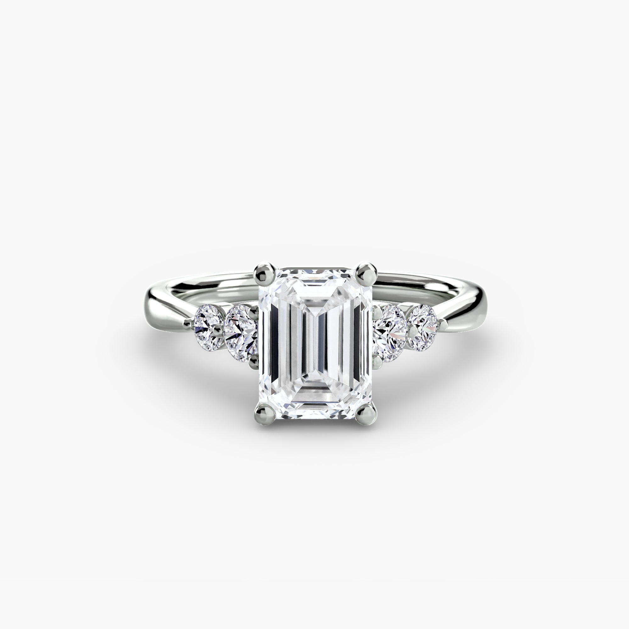 Inel de logodna Solitaire with Side Accents II