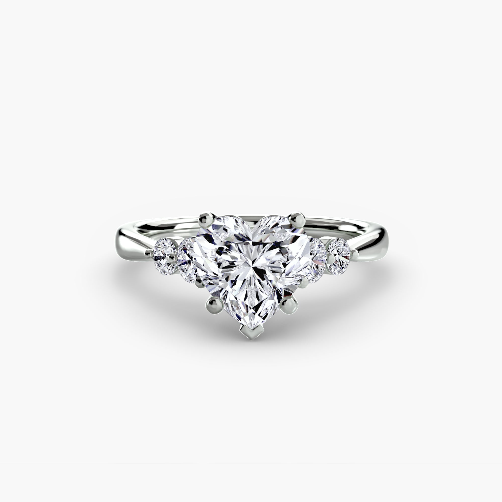 Inel de logodna Solitaire with Side Accents II