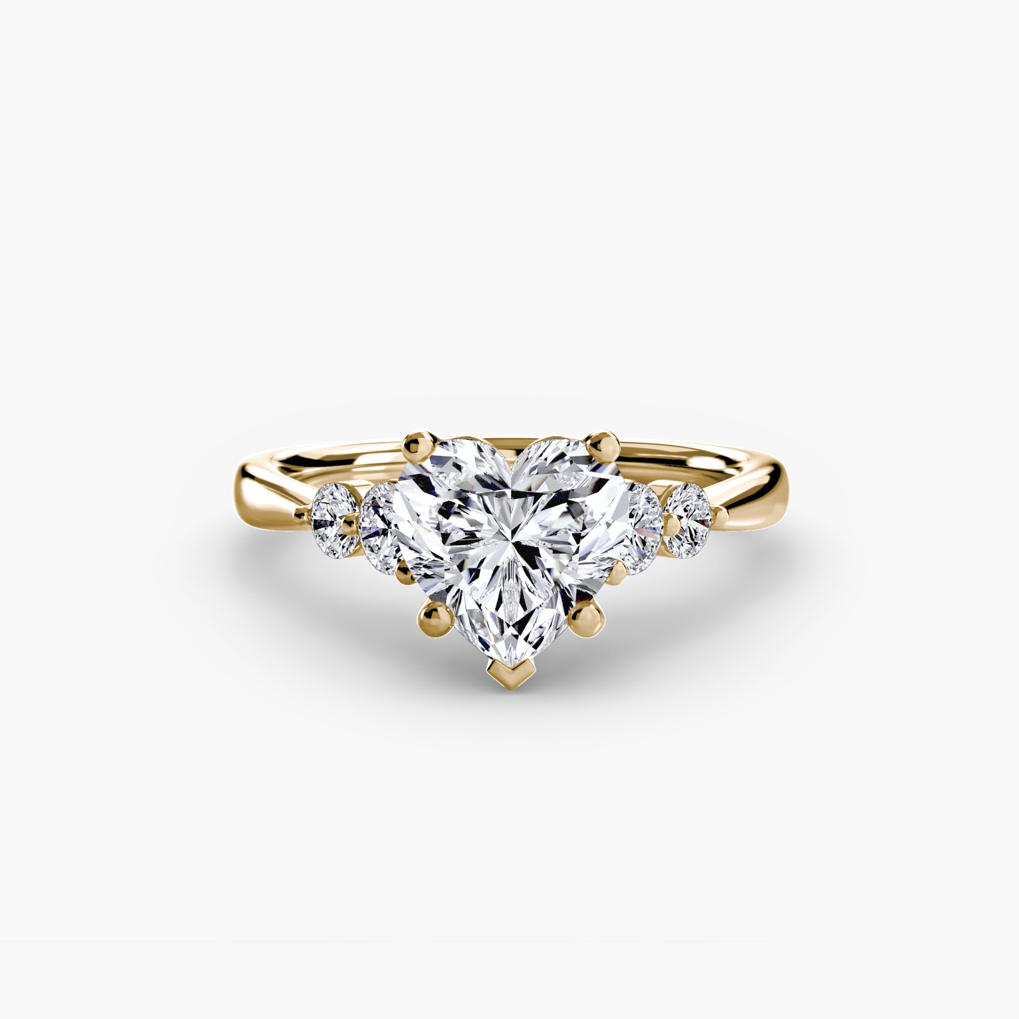 Inel de logodna Solitaire with Side Accents II