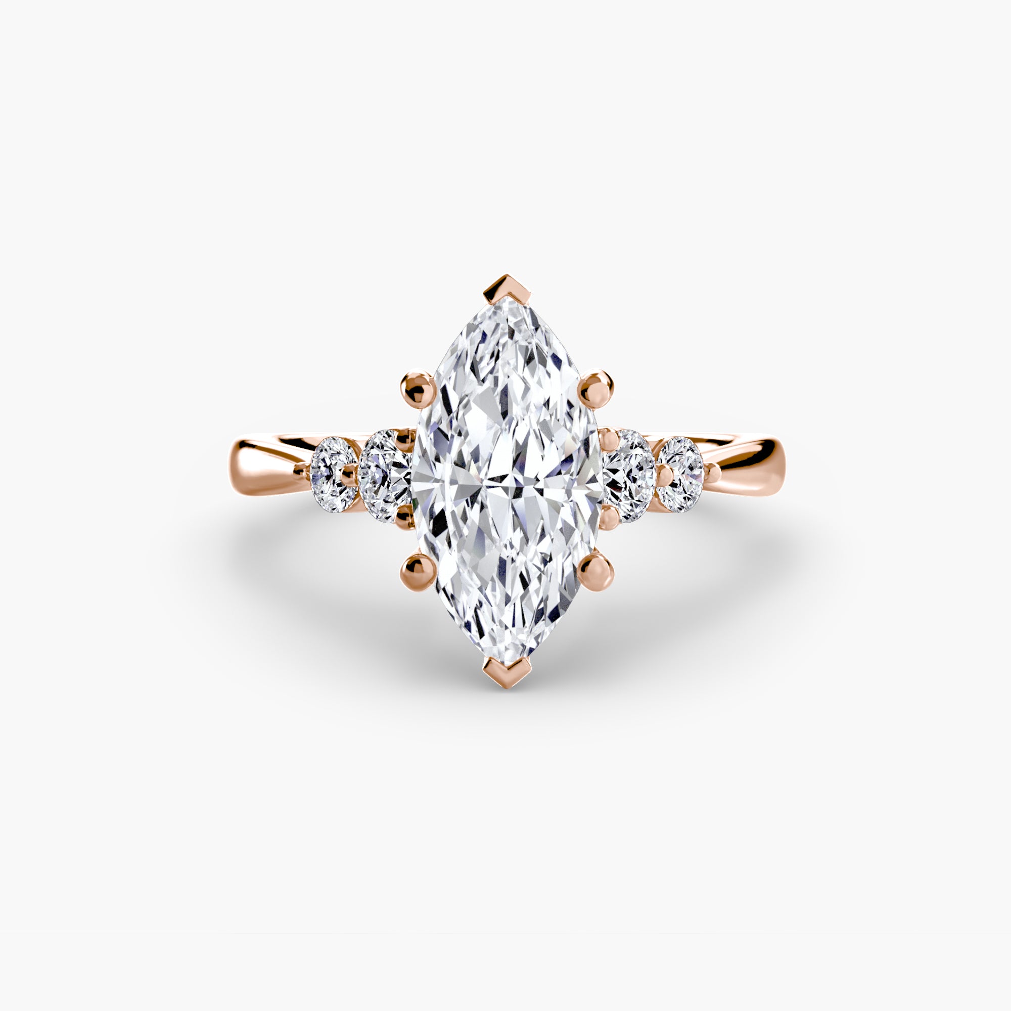 Inel de logodna Solitaire with Side Accents II