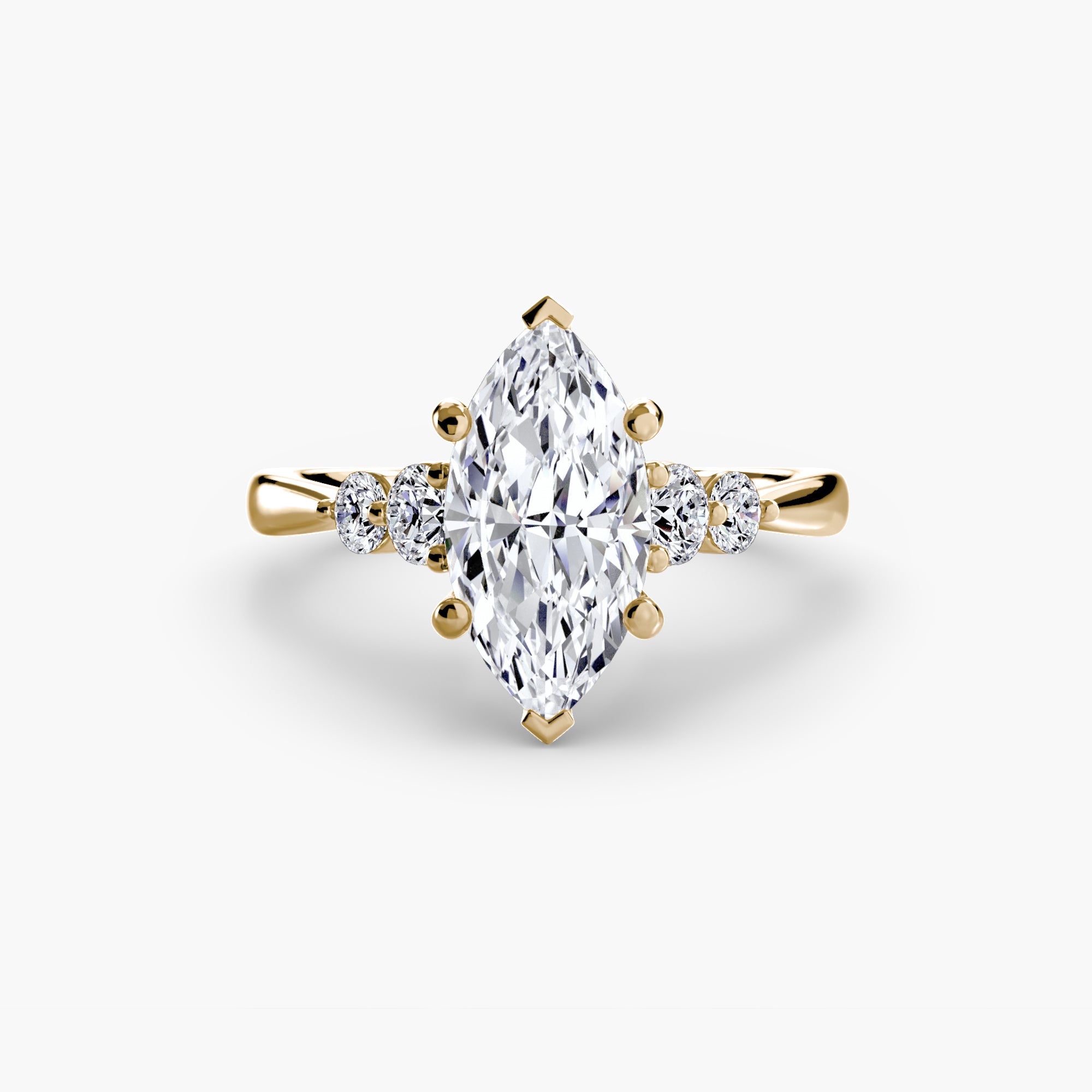 Inel de logodna Solitaire with Side Accents II