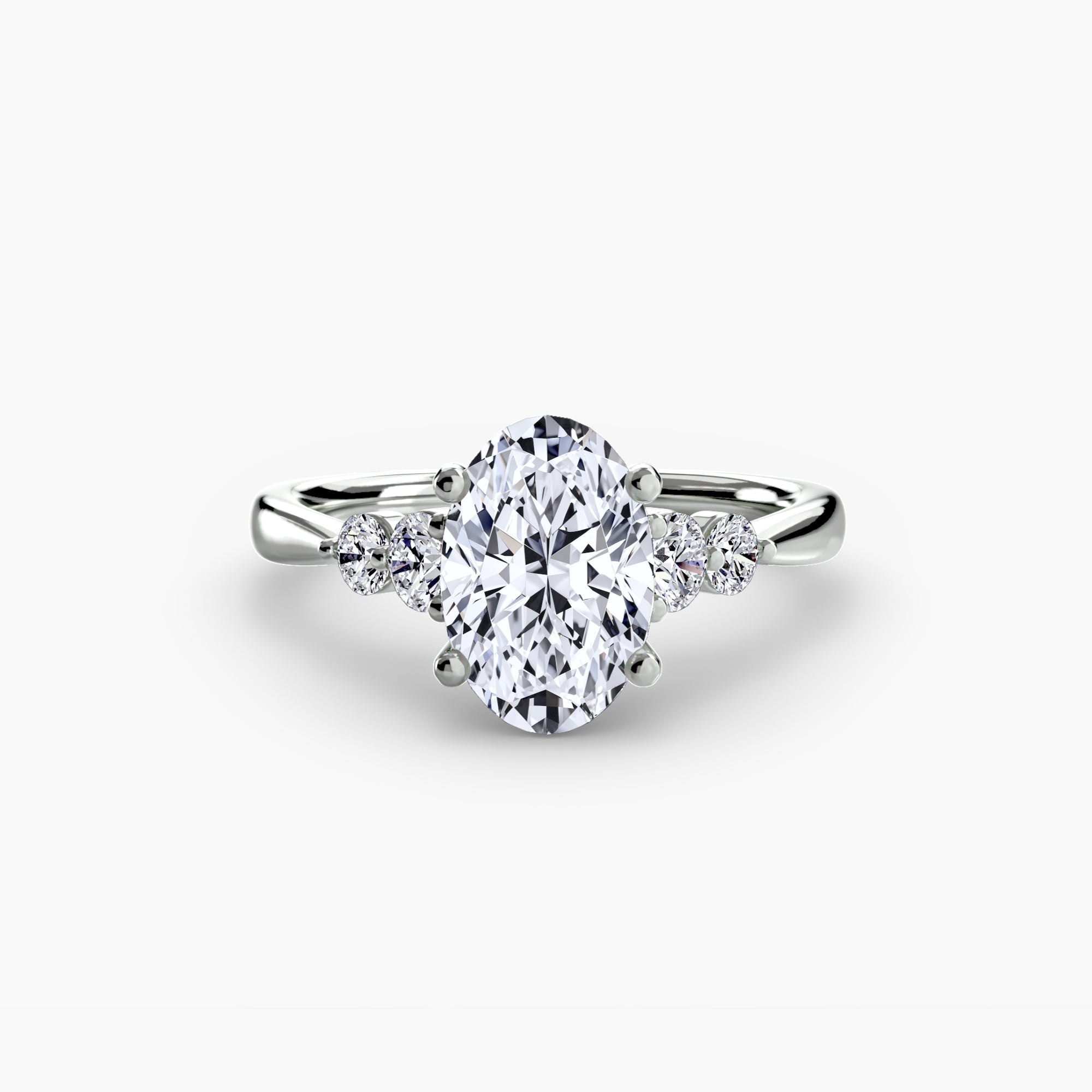 Inel de logodna Solitaire with Side Accents II