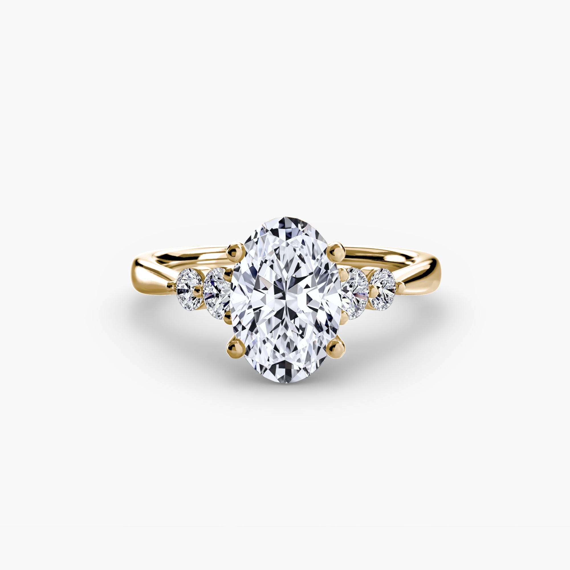 Inel de logodna Solitaire with Side Accents II