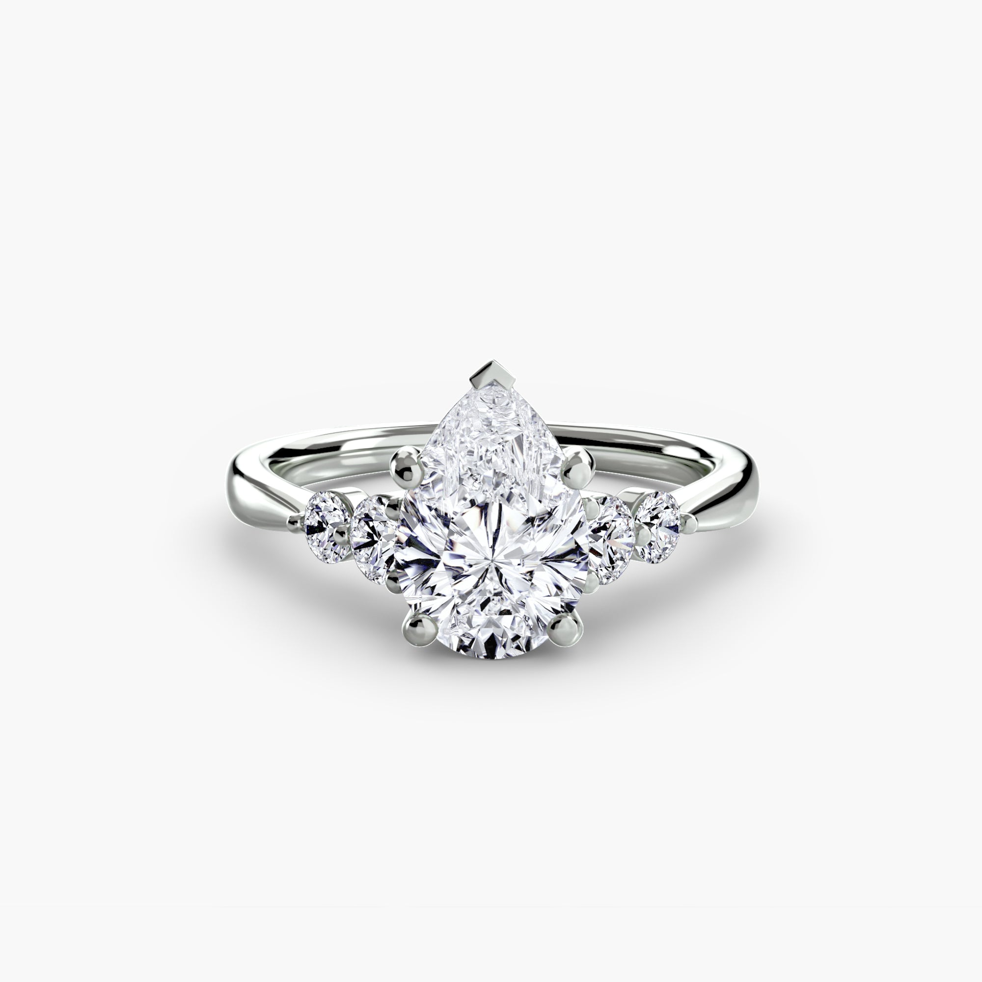 Inel de logodna Solitaire with Side Accents II