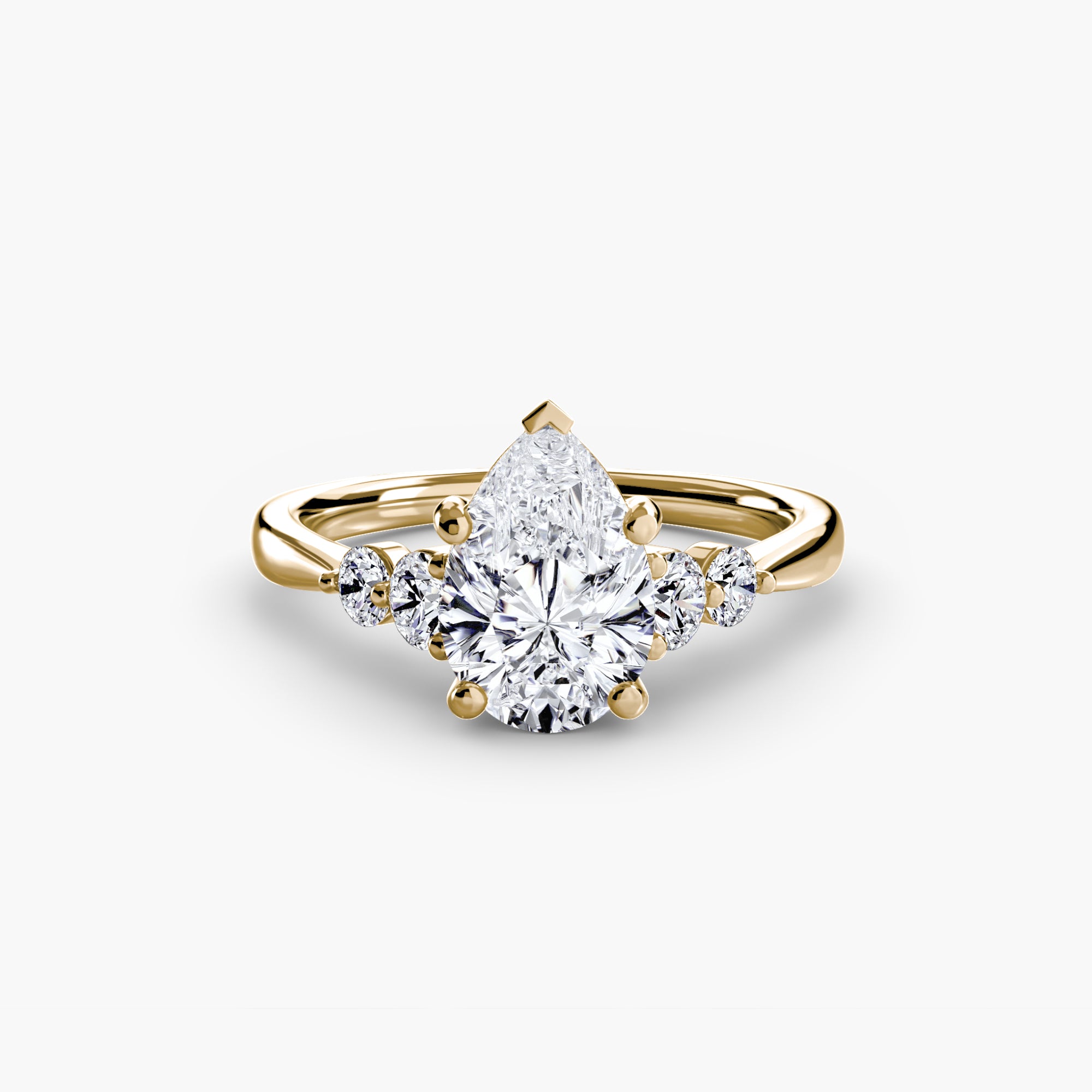 Inel de logodna Solitaire with Side Accents II