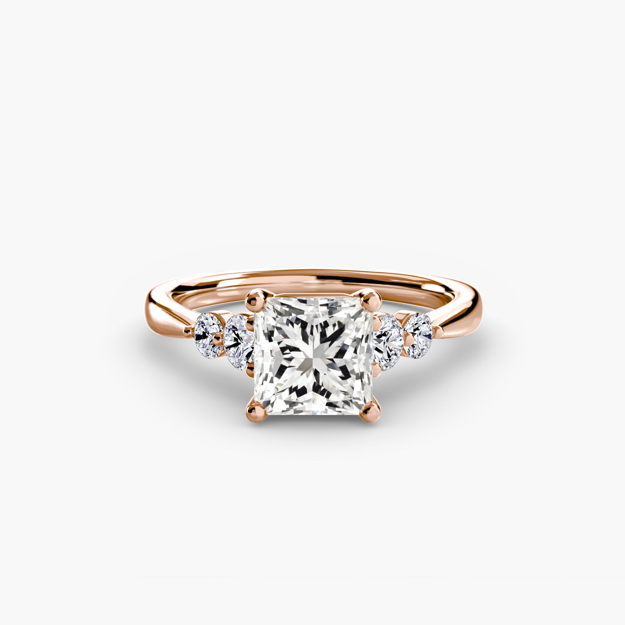 Inel de logodna Solitaire with Side Accents II