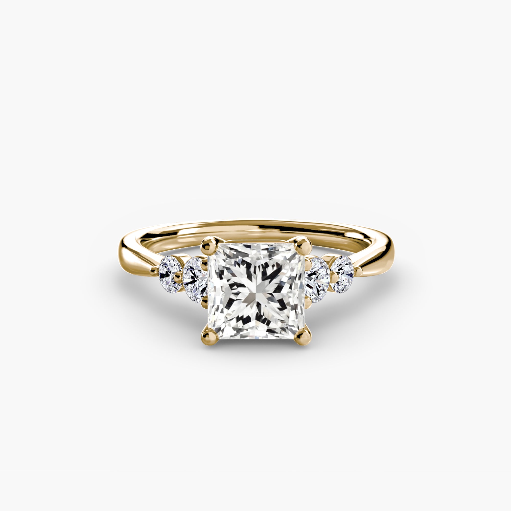 Inel de logodna Solitaire with Side Accents II