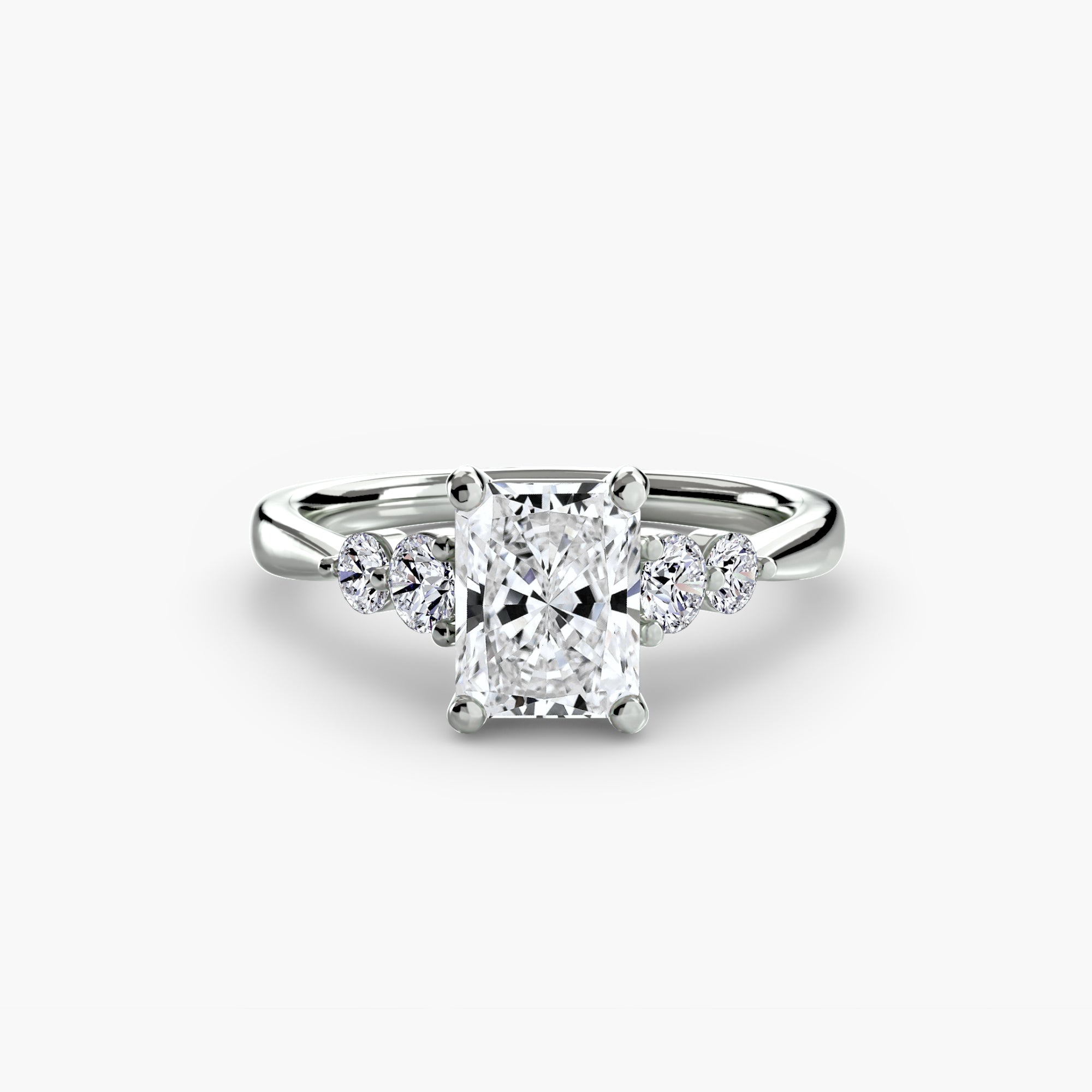 Inel de logodna Solitaire with Side Accents II