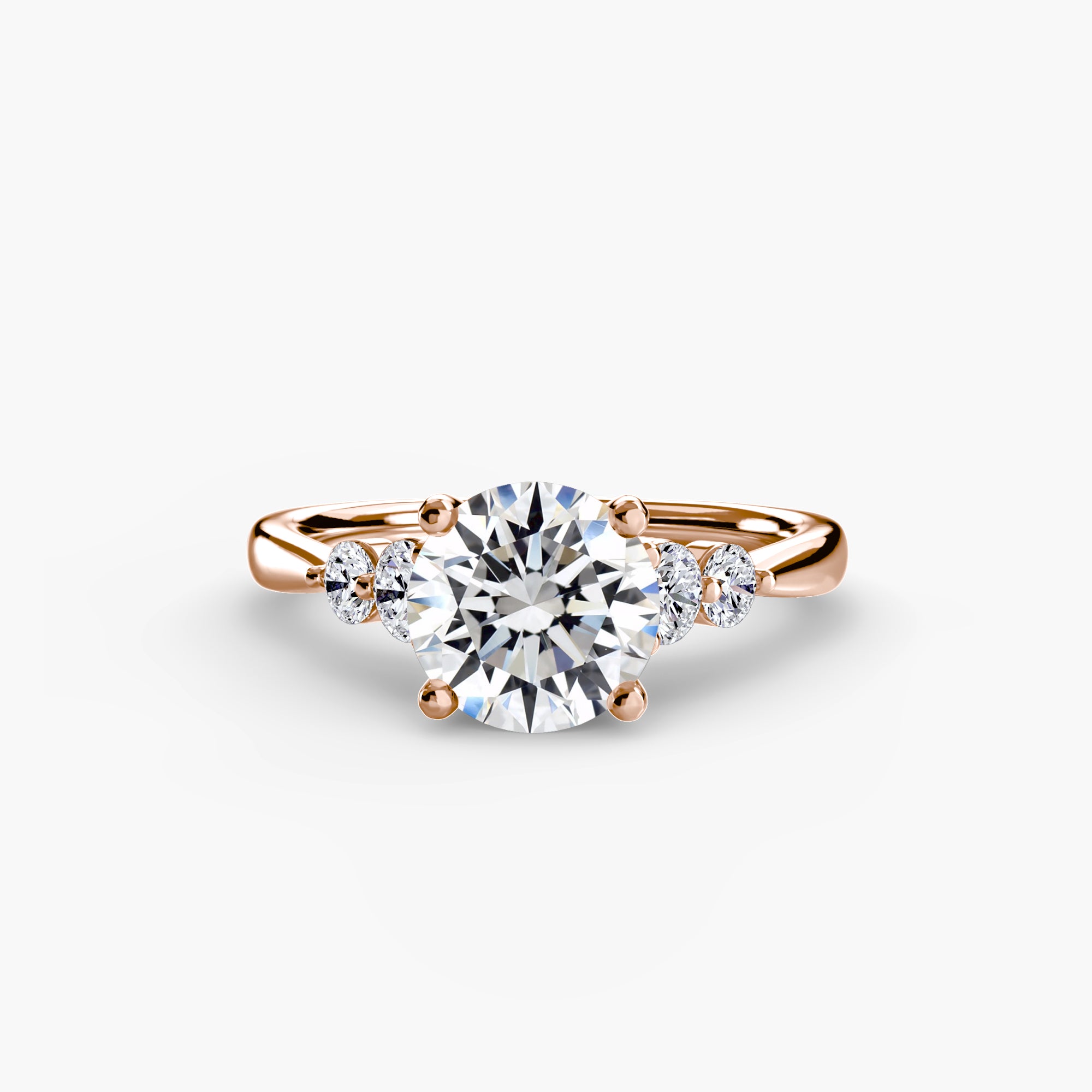 Inel de logodna Solitaire with Side Accents II
