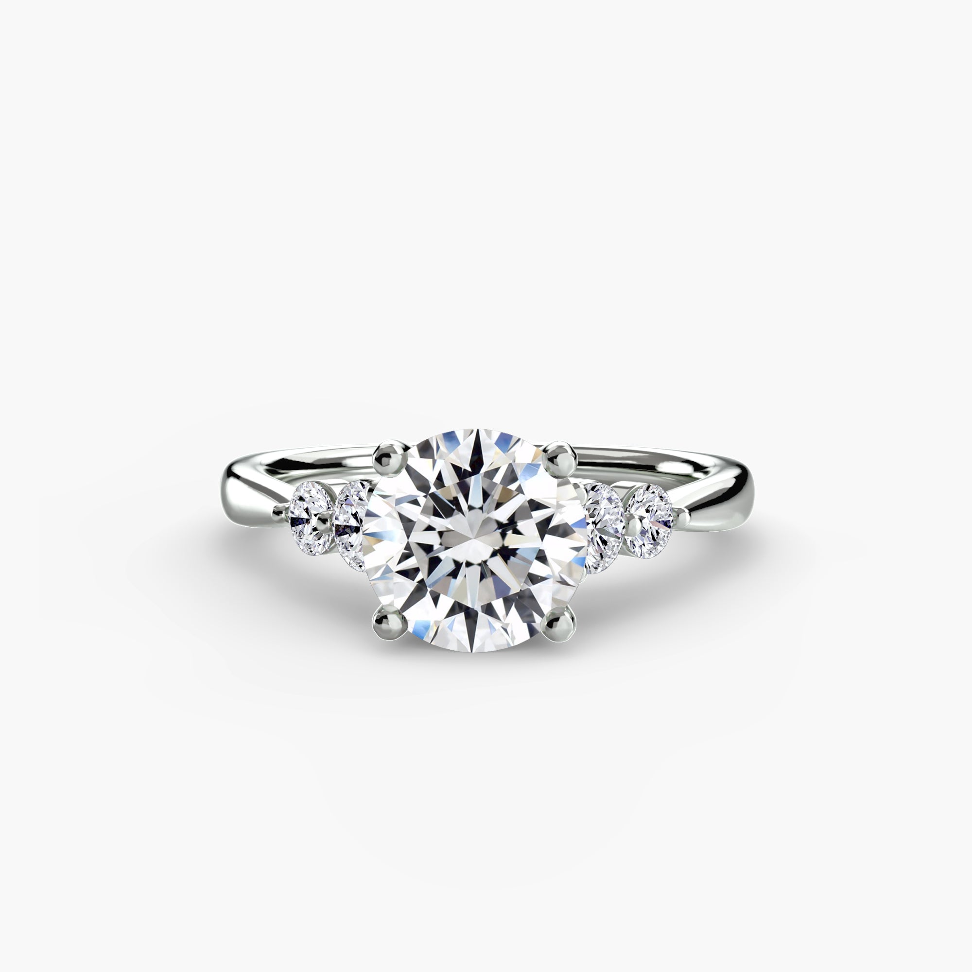 Inel de logodna Solitaire with Side Accents II