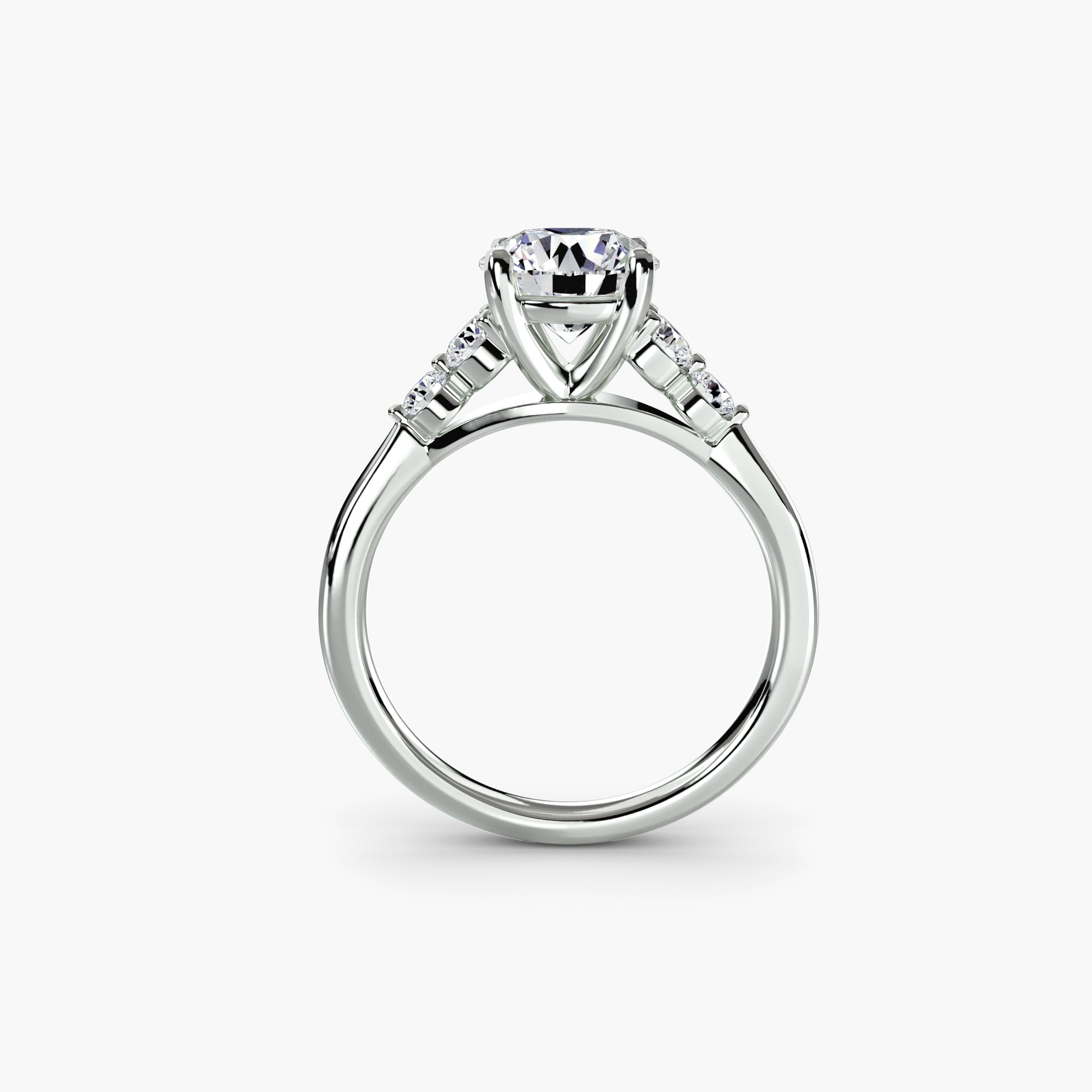 Inel de logodna Solitaire with Side Accents II