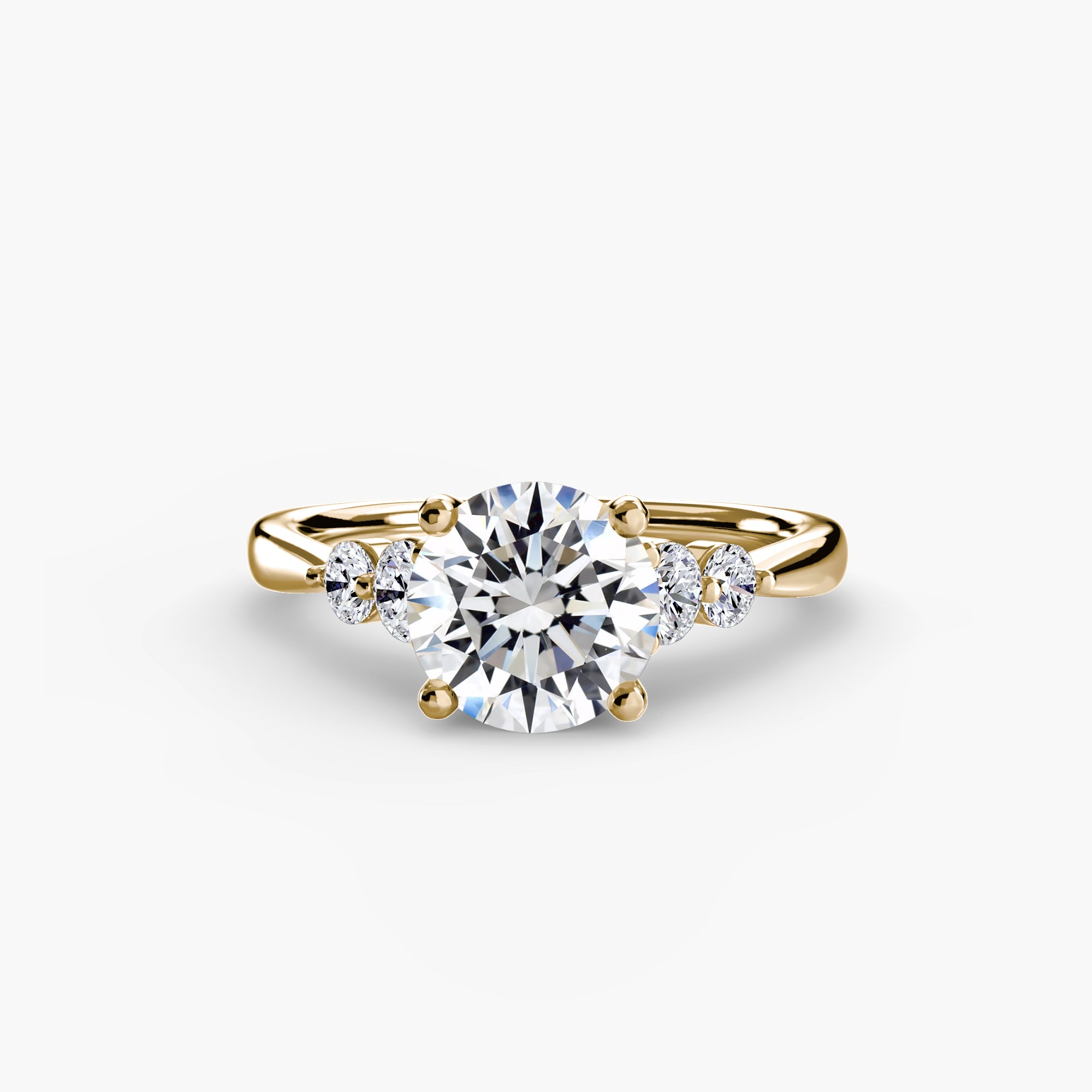 Inel de logodna Solitaire with Side Accents II