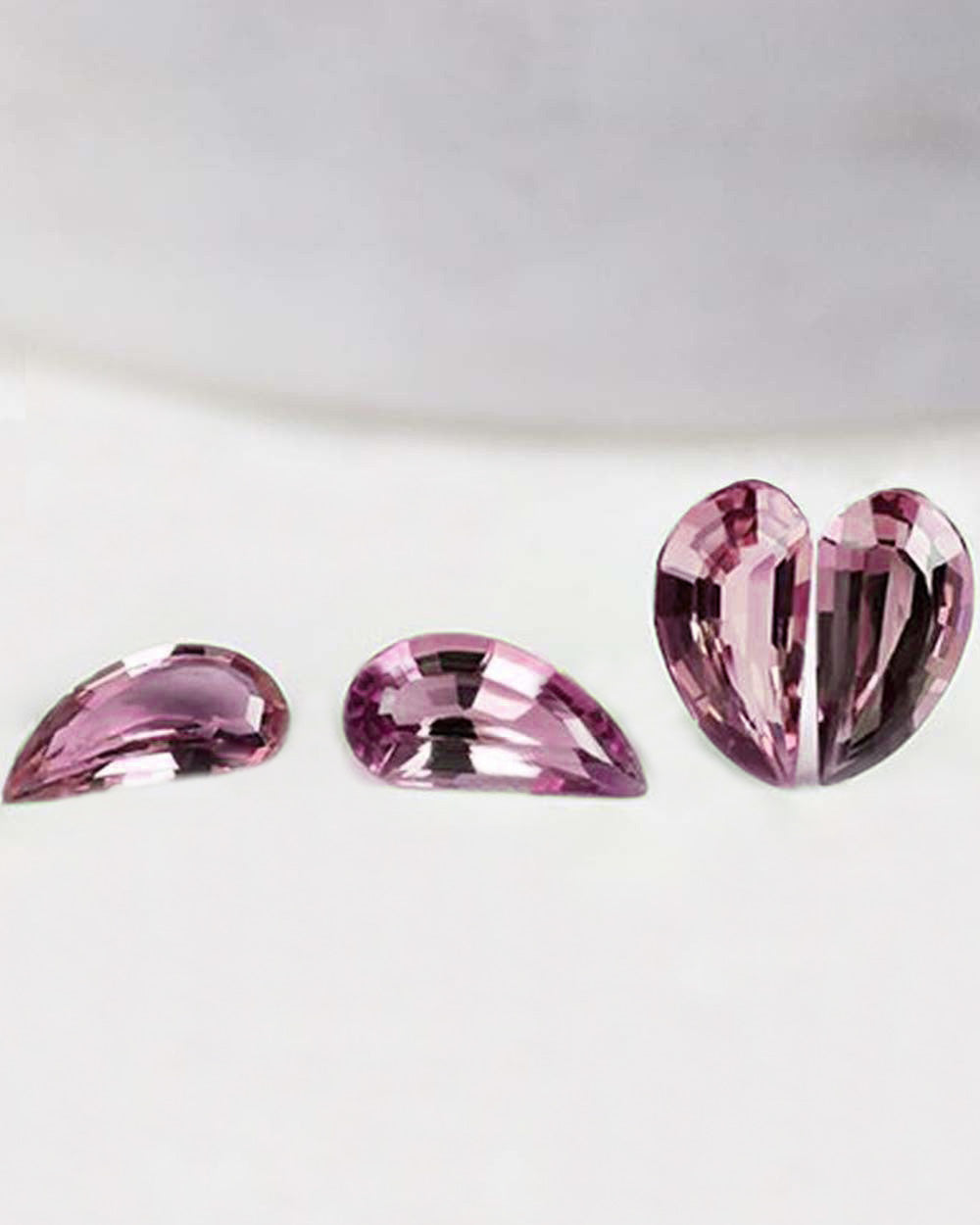 Set Turmalina si Granat Roz, Inima, 0.91 ct