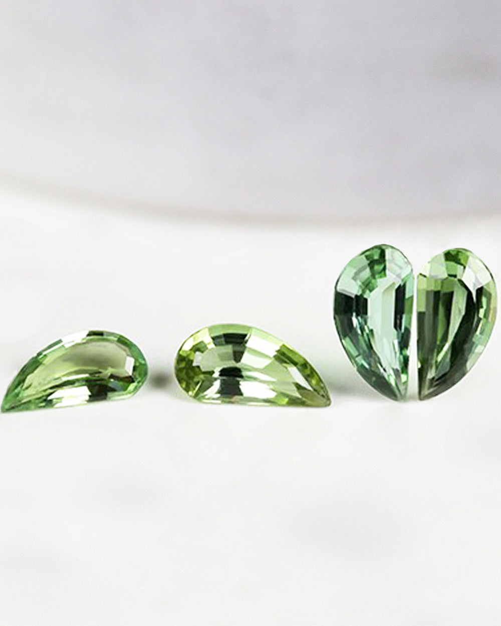 Set Turmalina Verde, Inima, 0.86 ct