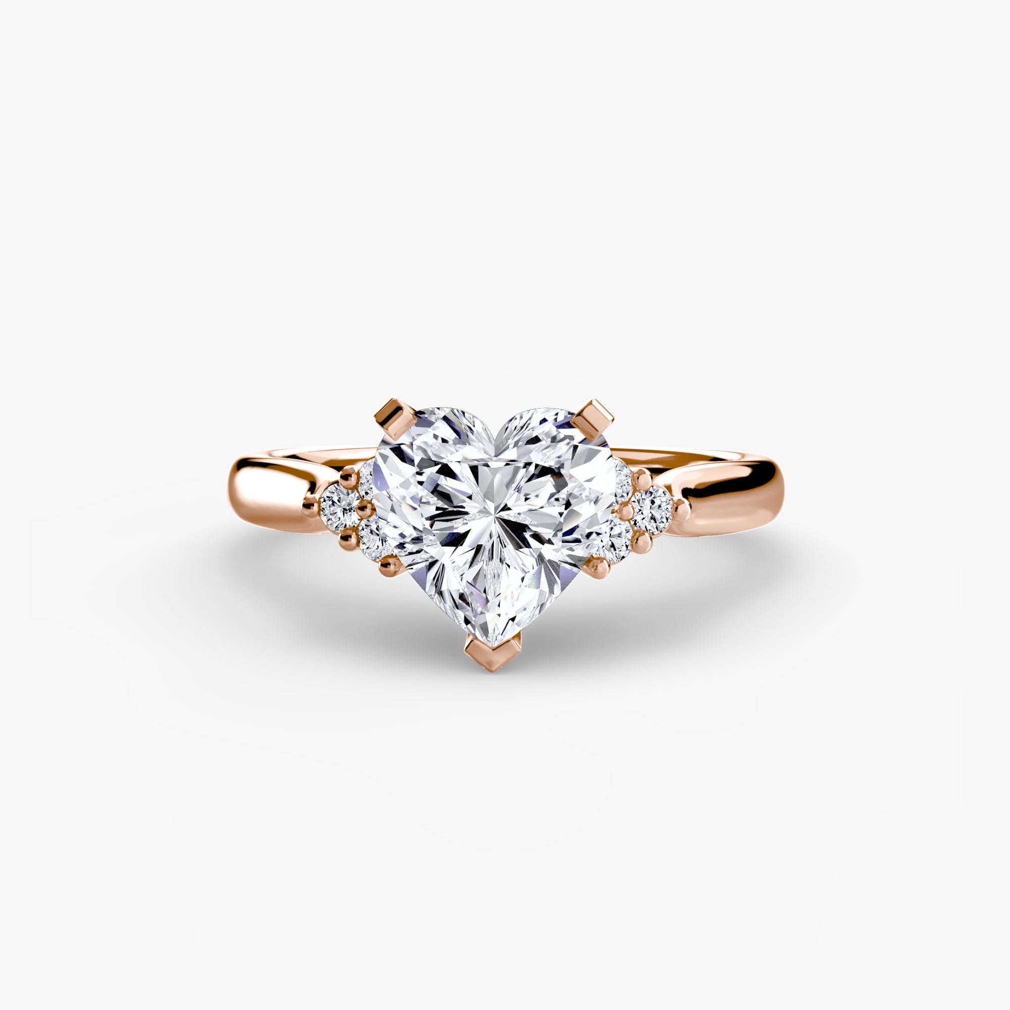 Inel de logodna Solitaire with Cluster Diamonds II