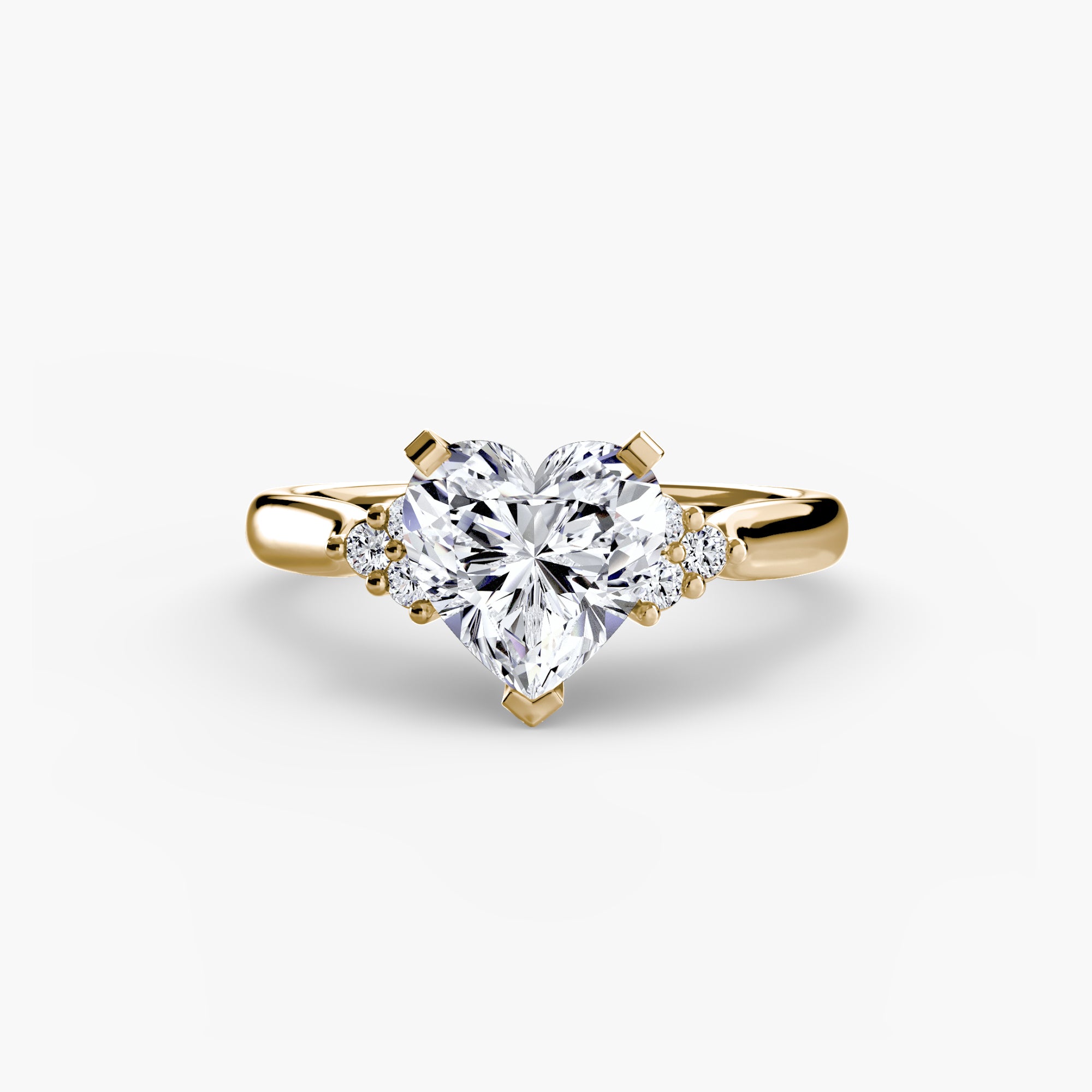 Inel de logodna Solitaire with Cluster Diamonds II