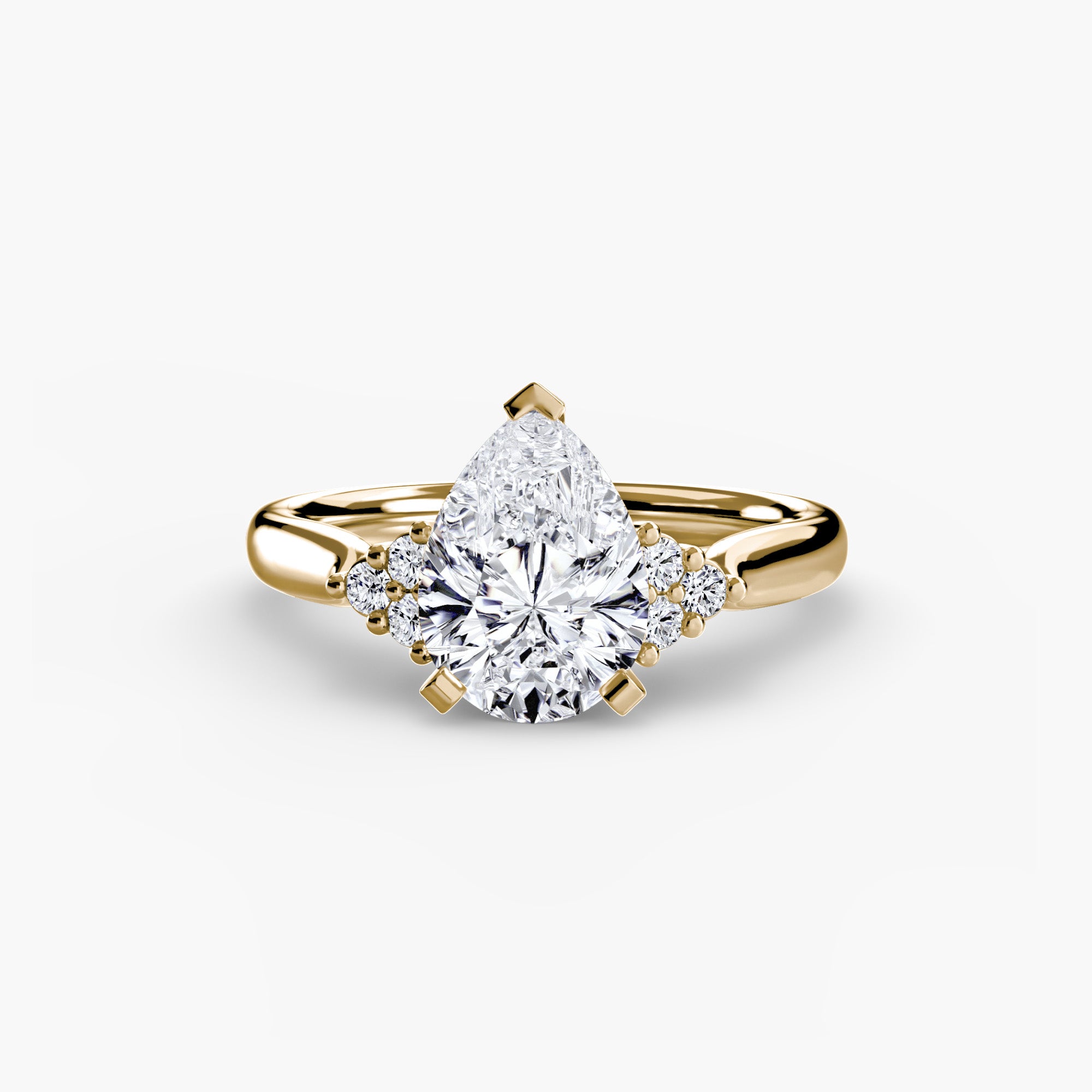 Inel de logodna Solitaire with Cluster Diamonds II