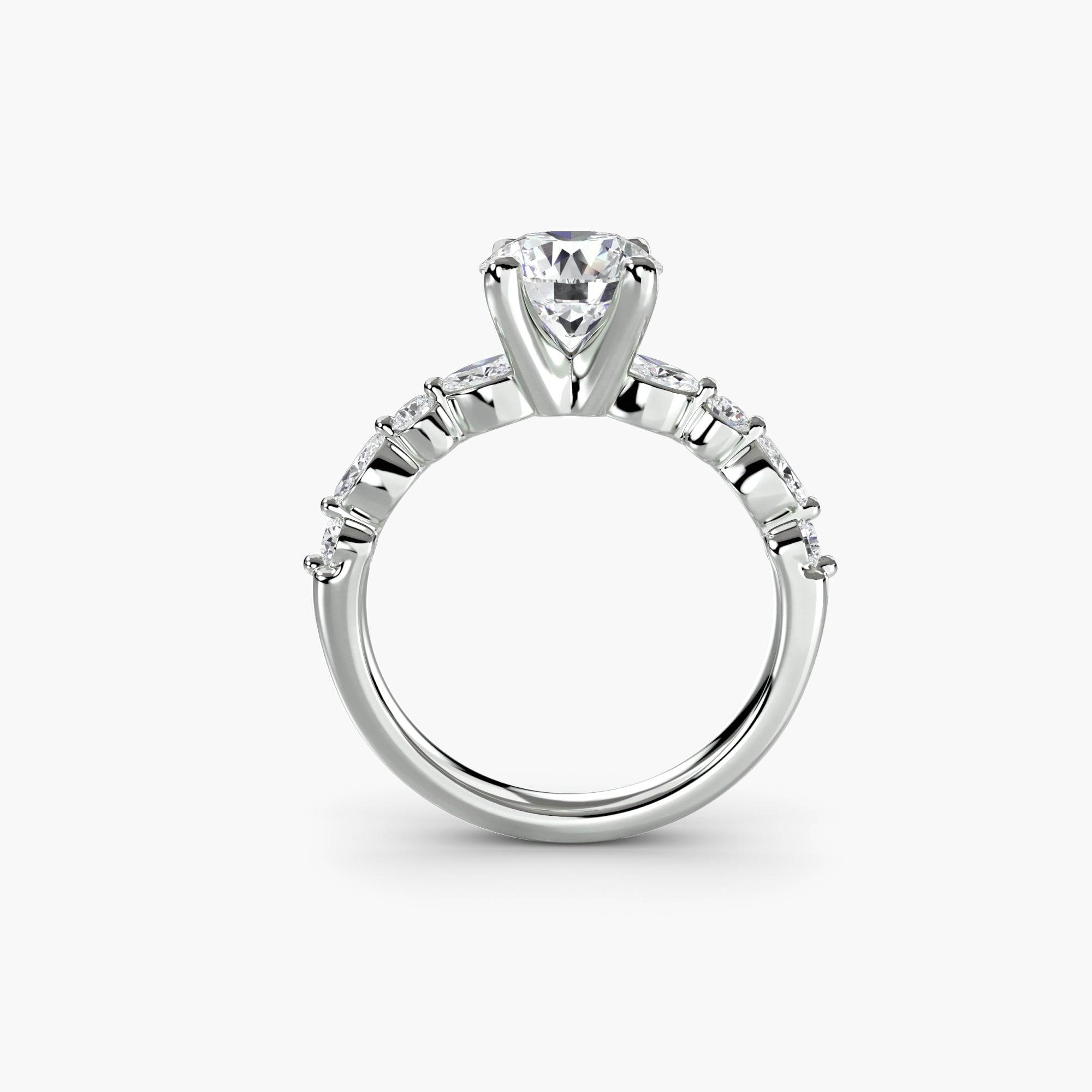 Inel de logodna Solitaire with Eternity Pavé II