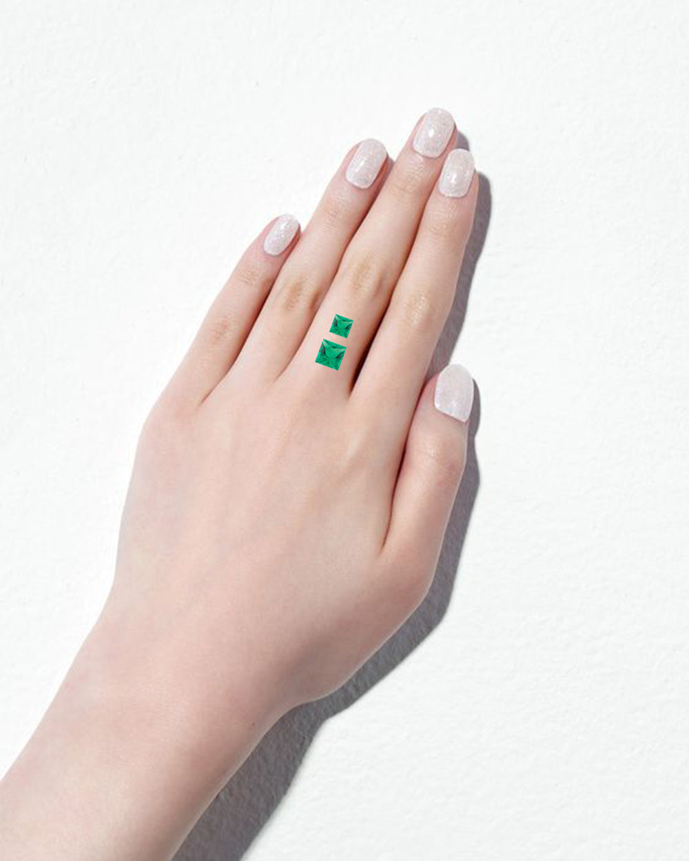 Smarald Lab-Grown, Patrat, 0.3 ct