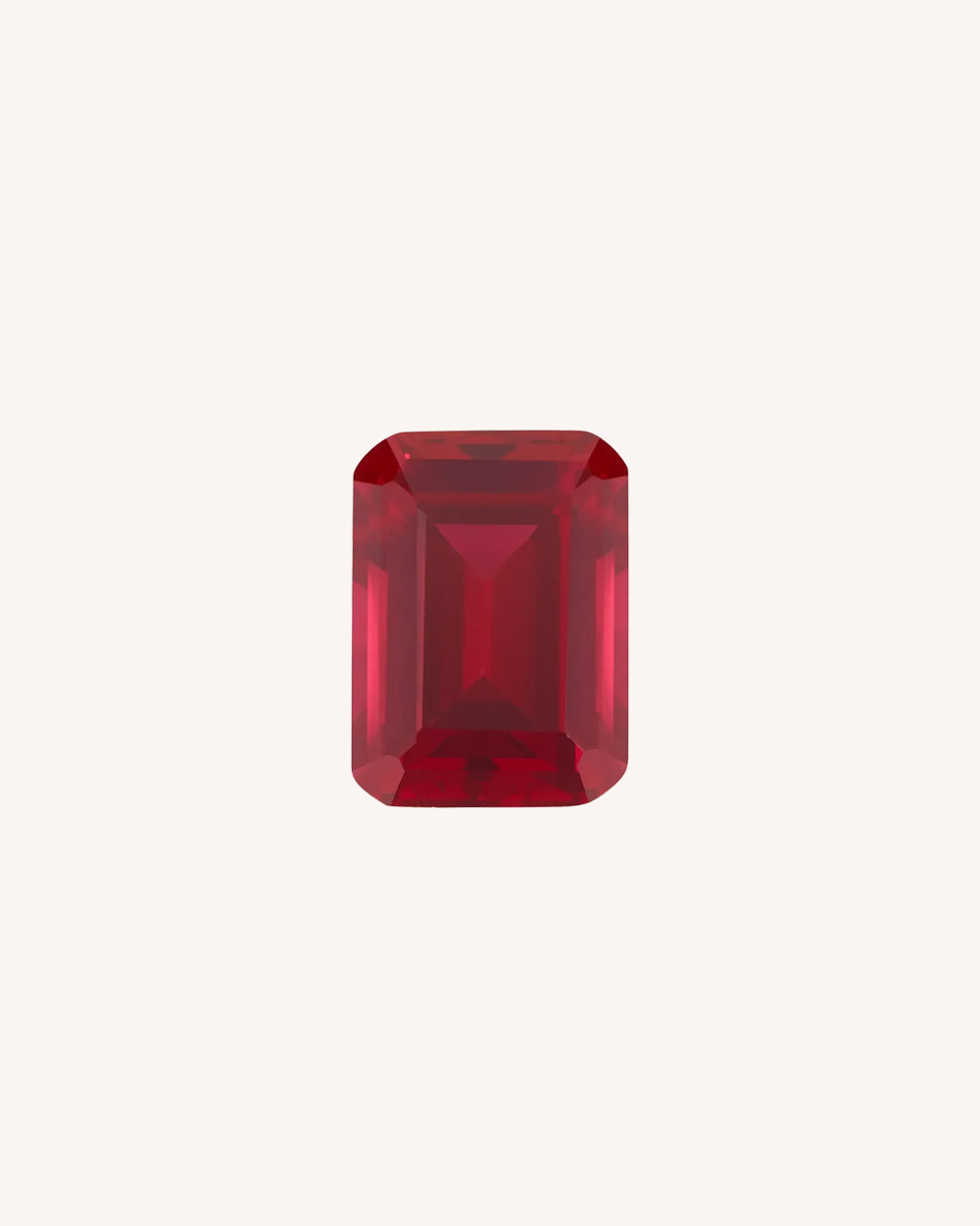 Rubin Lab-Grown, Octogon, 0.85 ct