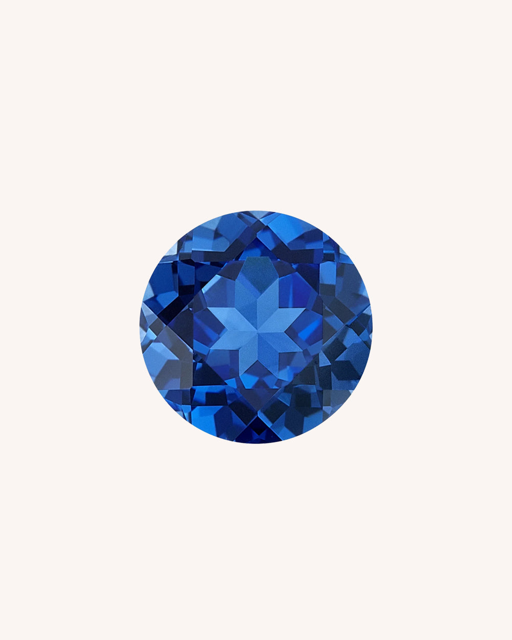 Safir Lab-Grown Albastru, Rotund, 1.5 ct
