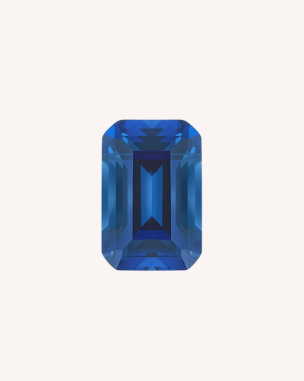 Safir Lab-Grown Albastru, Octogon, 2.1 ct