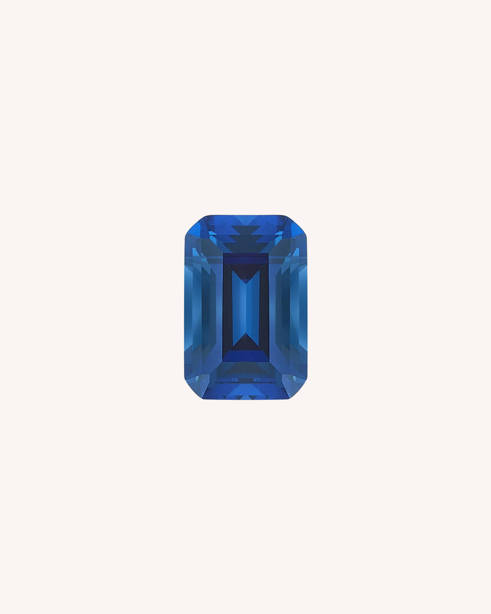 Safir Lab-Grown Albastru, Octogon, 0.85 ct