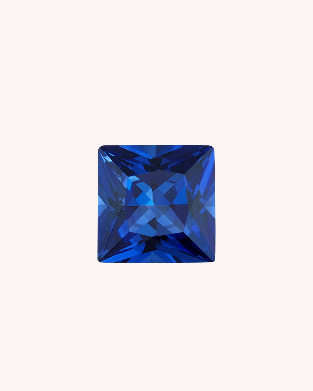 Safir Lab-Grown Albastru, Patrat, 1.50 ct